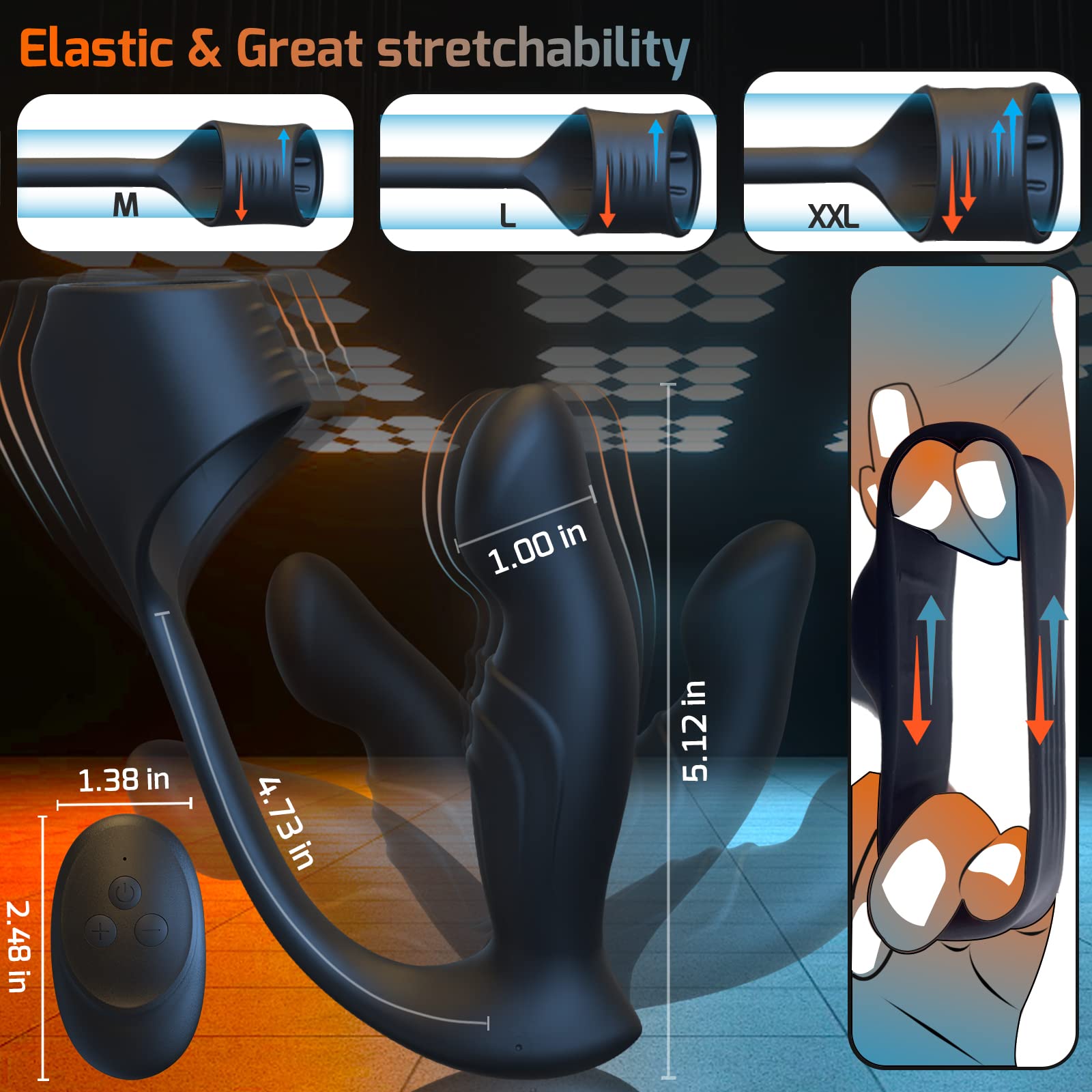 Premium Prostate Massager for Men - 10 Vibration Modes Anal Vibrator with Cock Ring, SMAM Butt Plug & P-Spot Stimulator - Couples Sex Toy for Enhanced Pleasure & Intimacy (Perfect for Solo Play & Partnered Exploration)