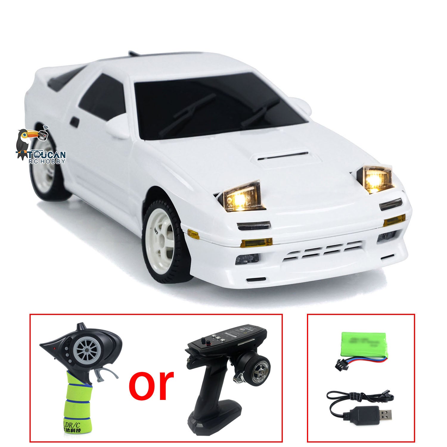 1/18 LDRC RX7 2.4G RC Racing Car with Gyroscope - RWD Wireless Remote Control Drift Vehicle for Adults & Kids - Fast Free Shipping - Perfect for Indoor Racing, Backyard Drifting & RC Car Competitions