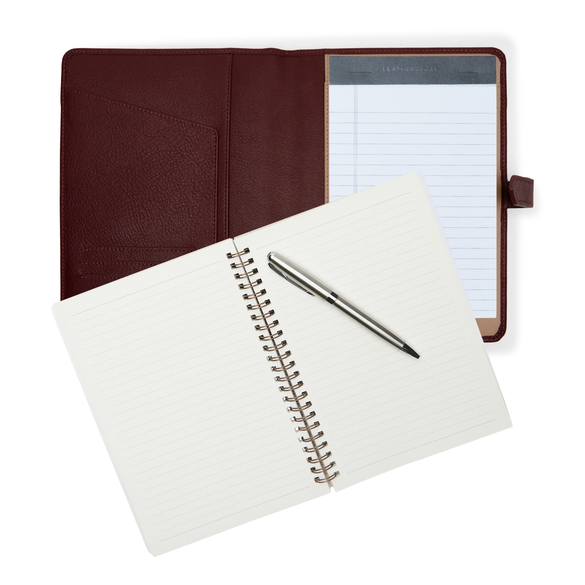 A5 2-in-1 Leather Journal Notebook & Pen Gift Set - Bordeaux Red - Perfect for Writing, Sketching, and Thoughtful Gifts for Writers & Artists