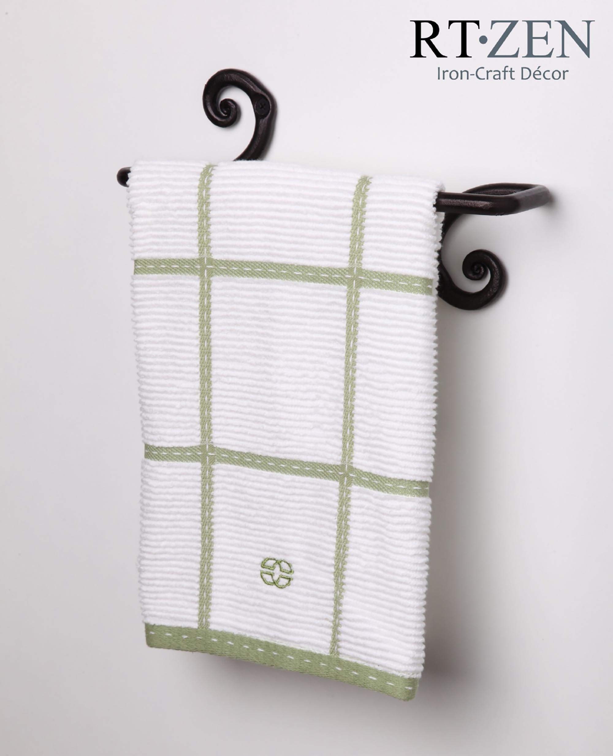 RTZEN Wrought Iron Bathroom Accessories Set - Decorative Hand Towel Bar, Body Towel Hanger & Toilet Paper Holder | Rustic Bathroom Decor for Home & Hotel Use