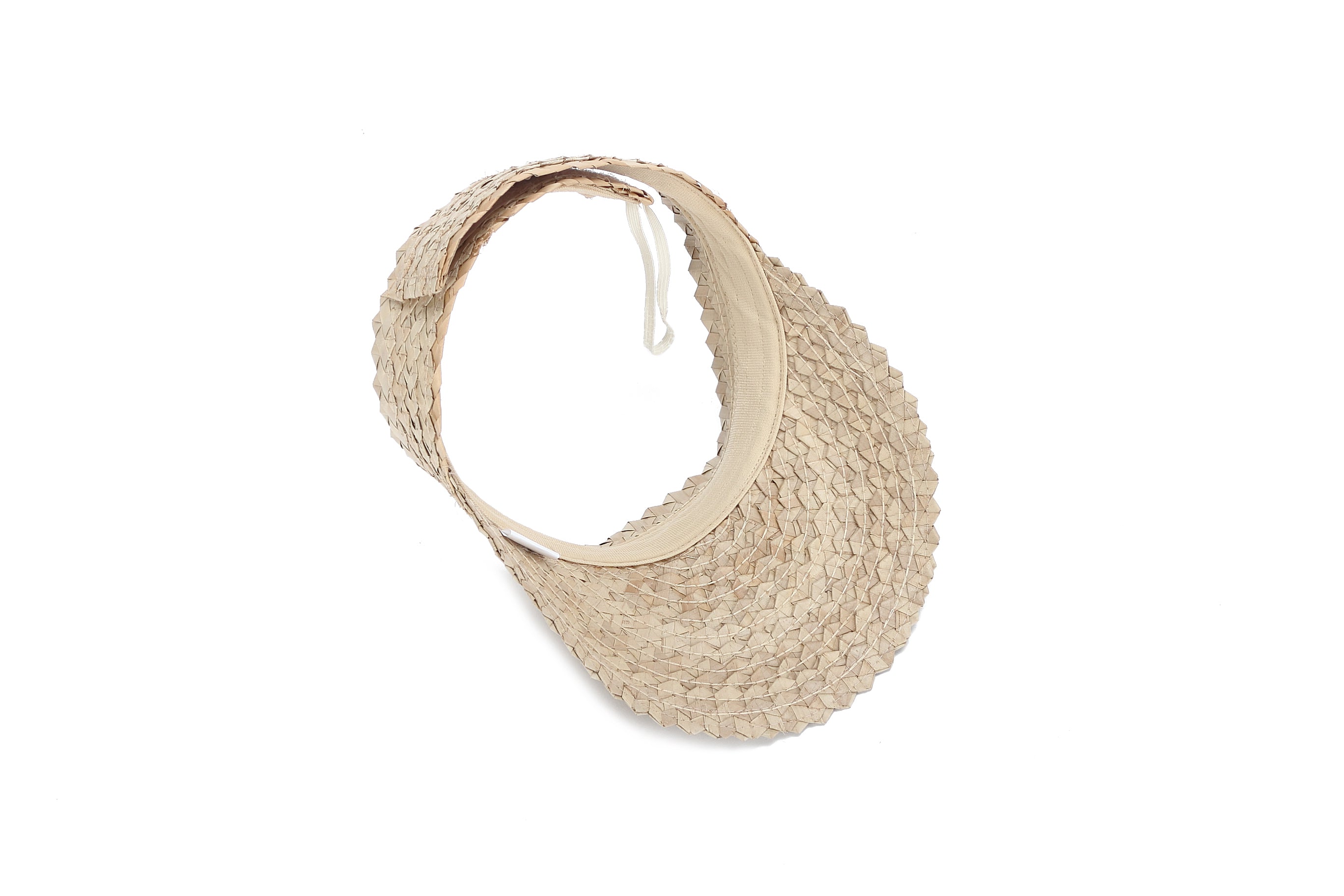 Seagrass Hat Visor with Velcro Closure - Adjustable Sun Protection for Outdoor Activities, Beach, and Gardening