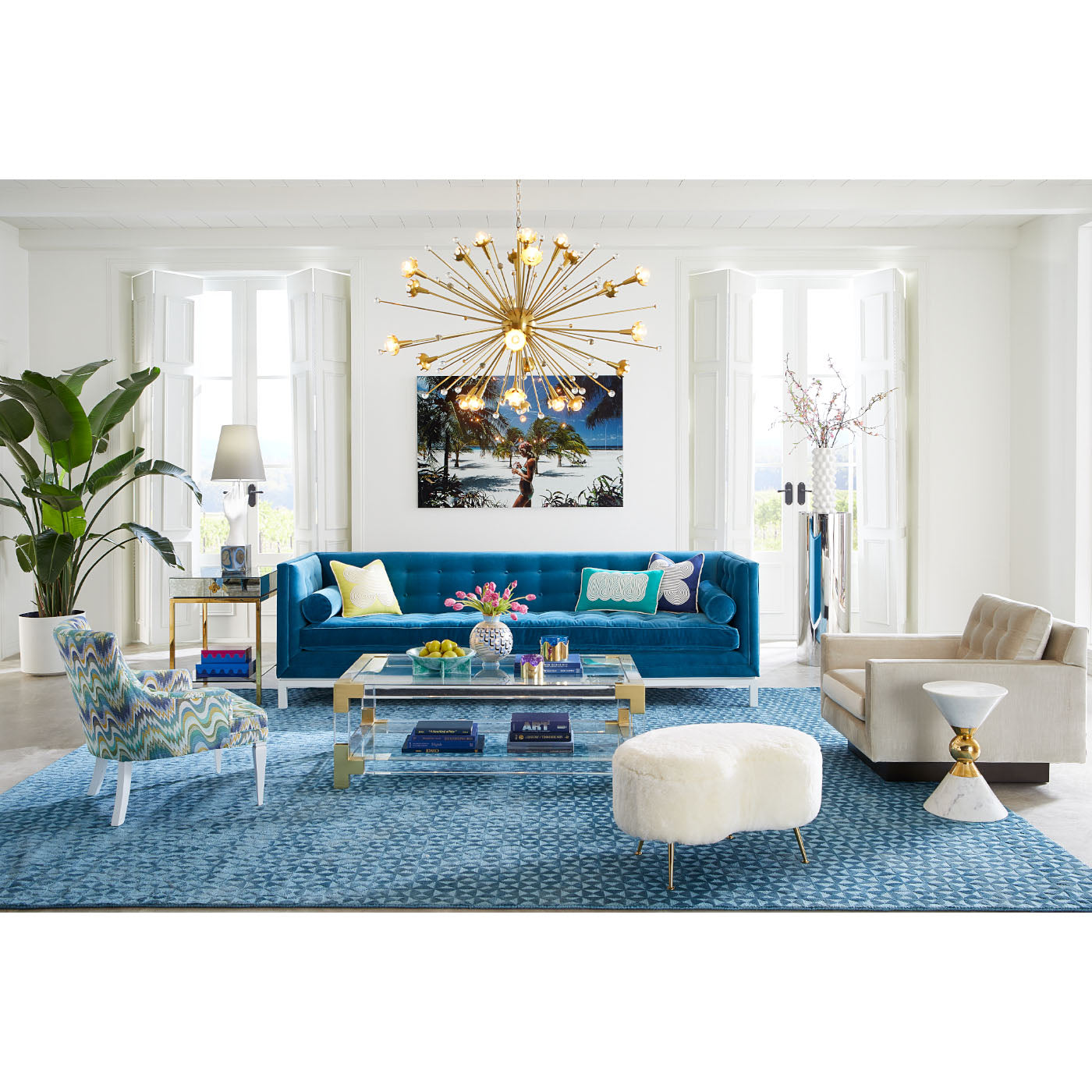 Jacques Grand Cocktail Table - Modern Round Coffee Table for Living Room, Perfect for Home Decor & Entertaining Guests