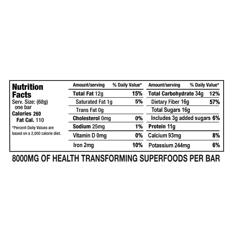 Organic Infinity Green Bars - Vegan Superfood Snack for Energy & Wellness - Perfect for Hiking, Workouts & On-the-Go Nutrition