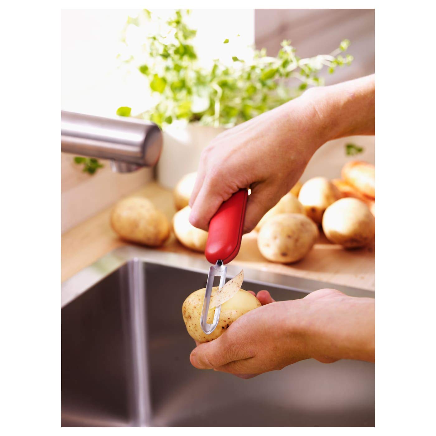 IKEA Potato Peeler Set - 3 Pack Multi-Color Kitchen Tools (Red, Green, Blue) for Peeling Vegetables & Fruits - Perfect for Home Cooking, Meal Prep & Professional Kitchens