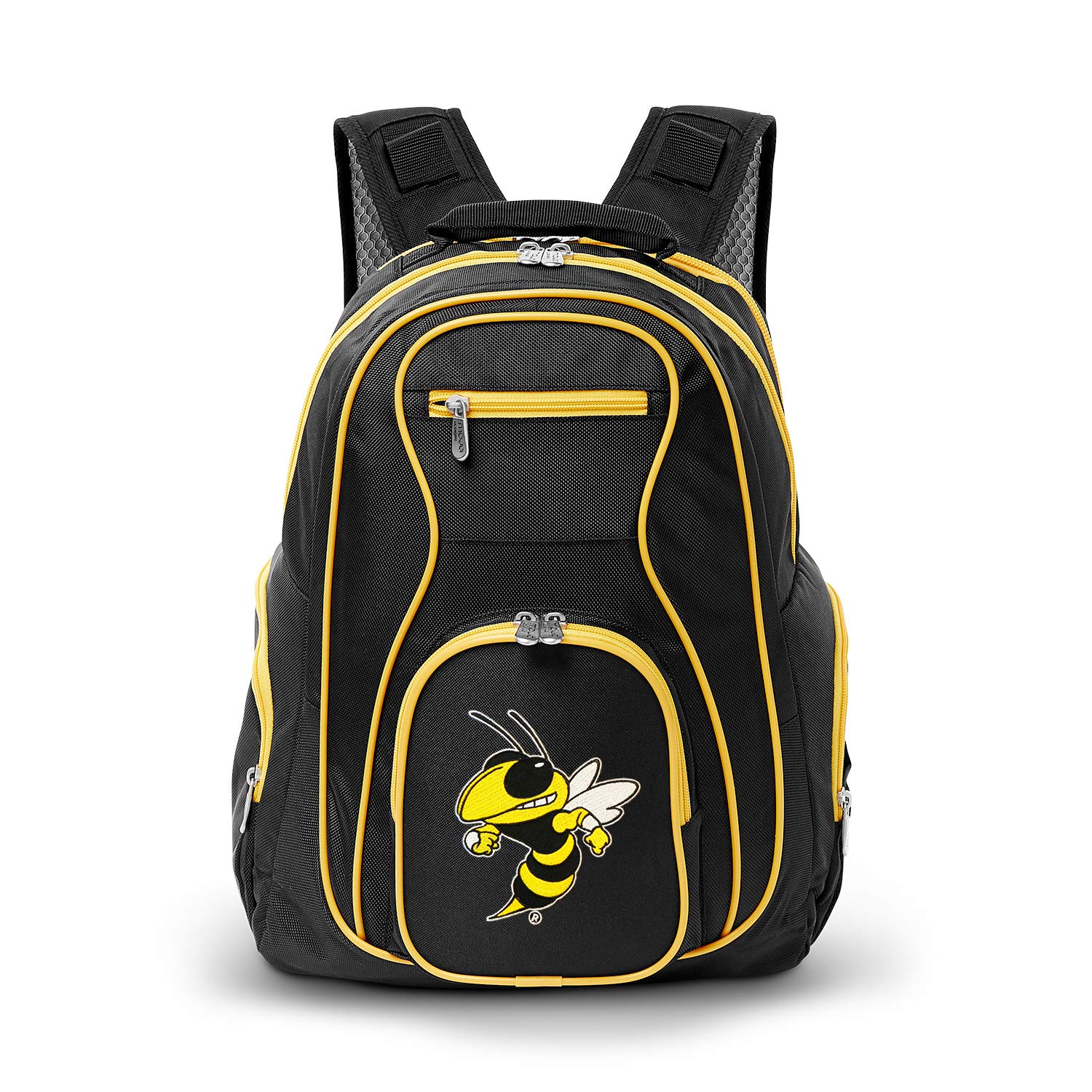 Denco NCAA Georgia Tech Yellow Jackets Premium Laptop Backpack with Colored Trim - Durable College School Bag for Students, Travel & Work Commute