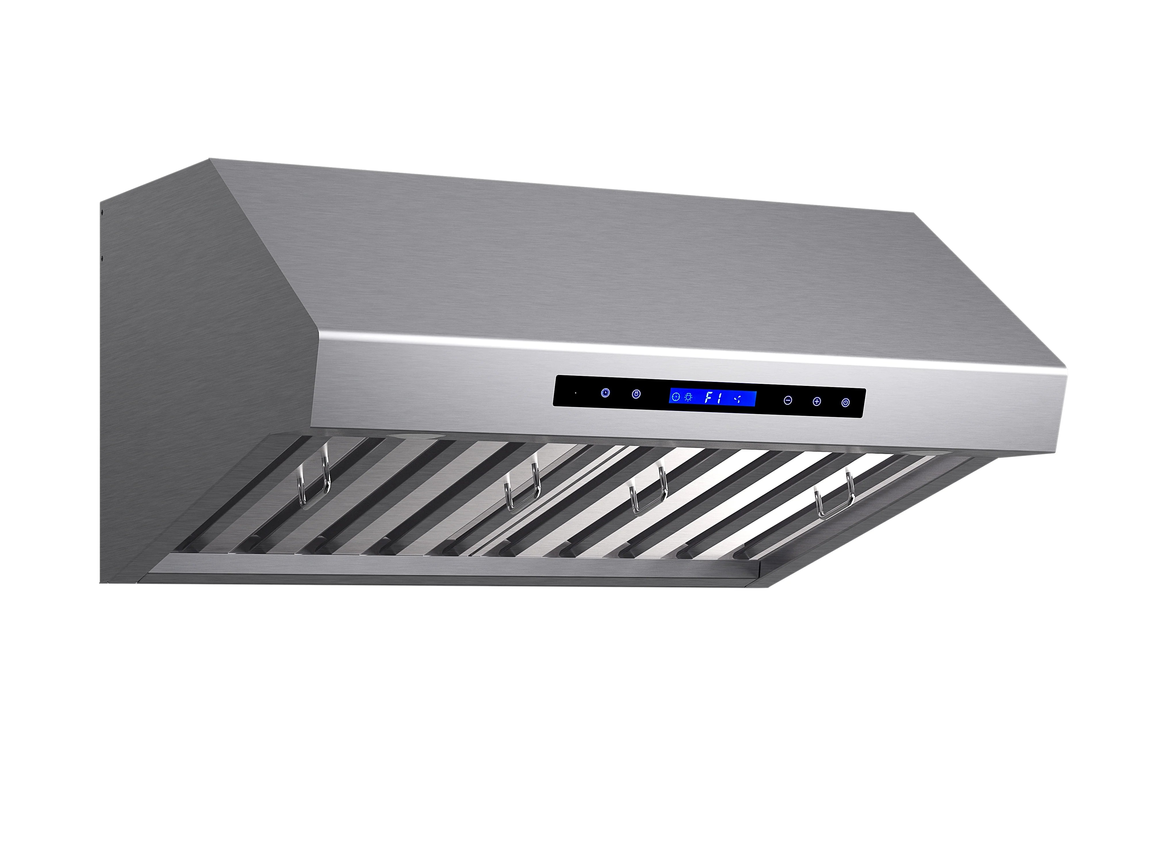 Forno 30'' 500 CFM Stainless Steel Wall Mount Range Hood - FRHWM5030 - Powerful Kitchen Ventilation for Smoke & Odor Removal - Perfect for Home Cooking & Grilling