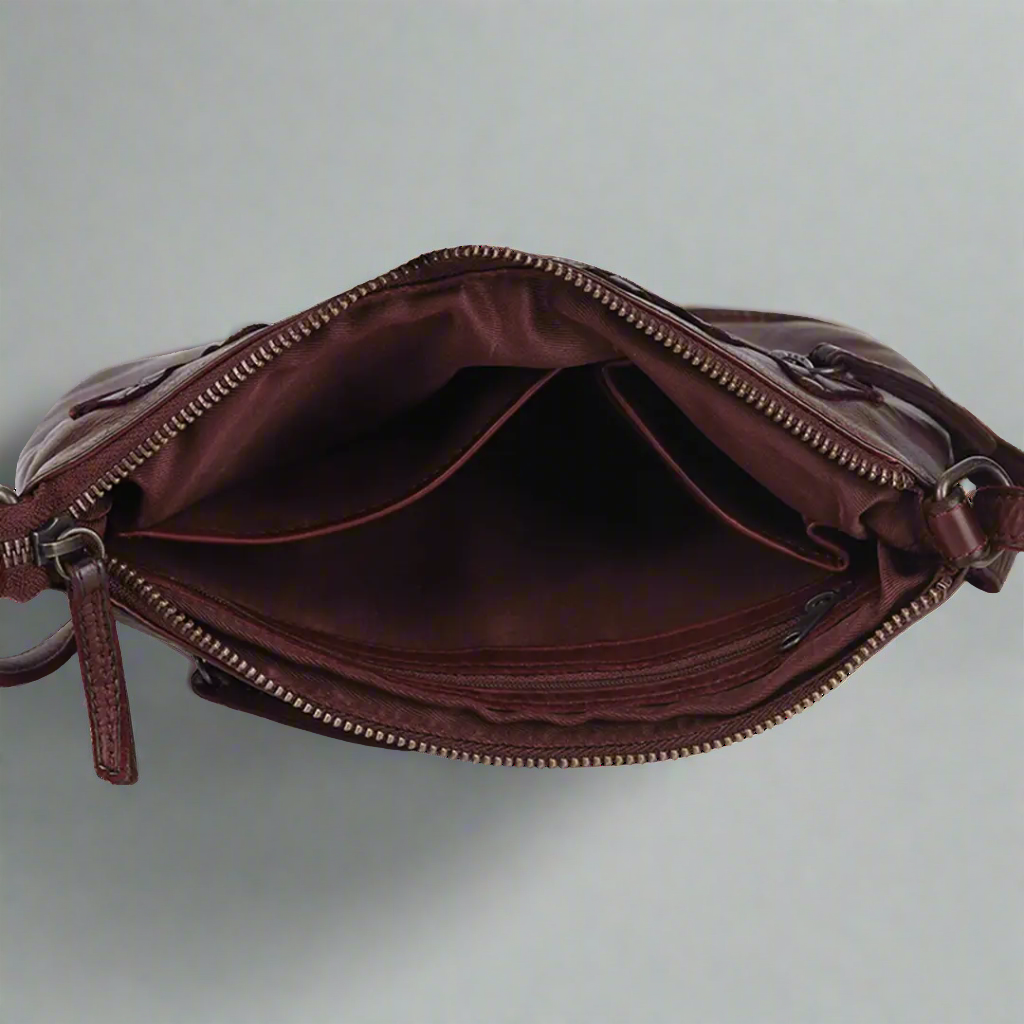MET V Stitch Crossbody Leather Bag for Women - Stylish & Durable Handbag with Adjustable Strap - Perfect for Work, Travel & Everyday Use