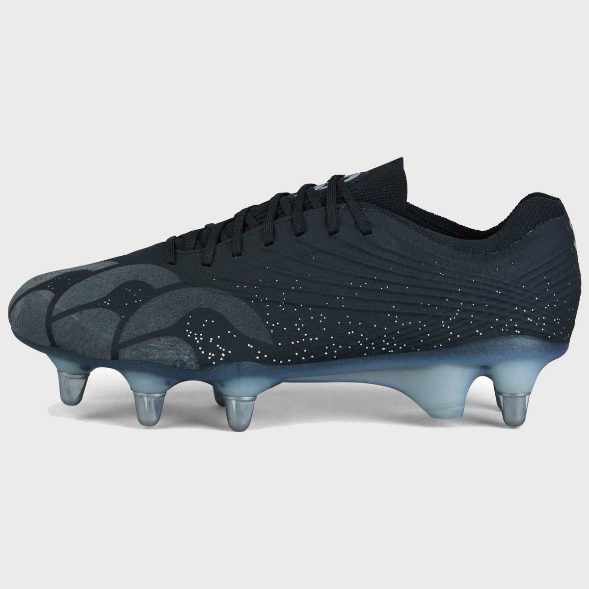Canterbury Stampede Groundbreak Elite SG Rugby Boots for Men - Black/Silver - Professional Rugby Cleats for Wet & Soft Ground - Perfect for Rugby Matches & Training