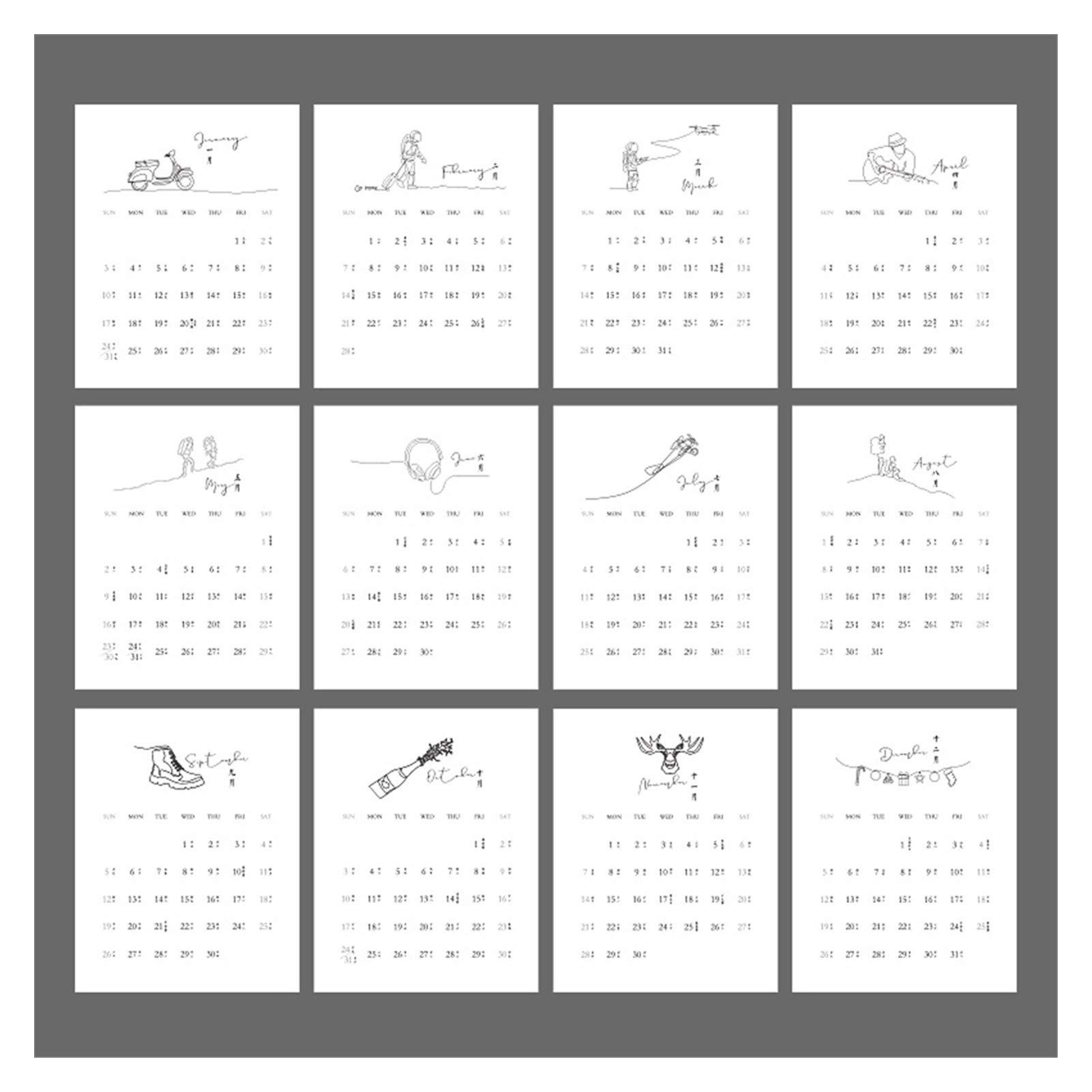 2024 Custom Photo Wooden Desk Calendar - Personalized 12 Month Planner with Dark Wood Stand - 10.2x6.5 Inch DIY Office Organizer for Home & Office Decor (Great Gift Idea for Christmas, Birthday, Anniversary)