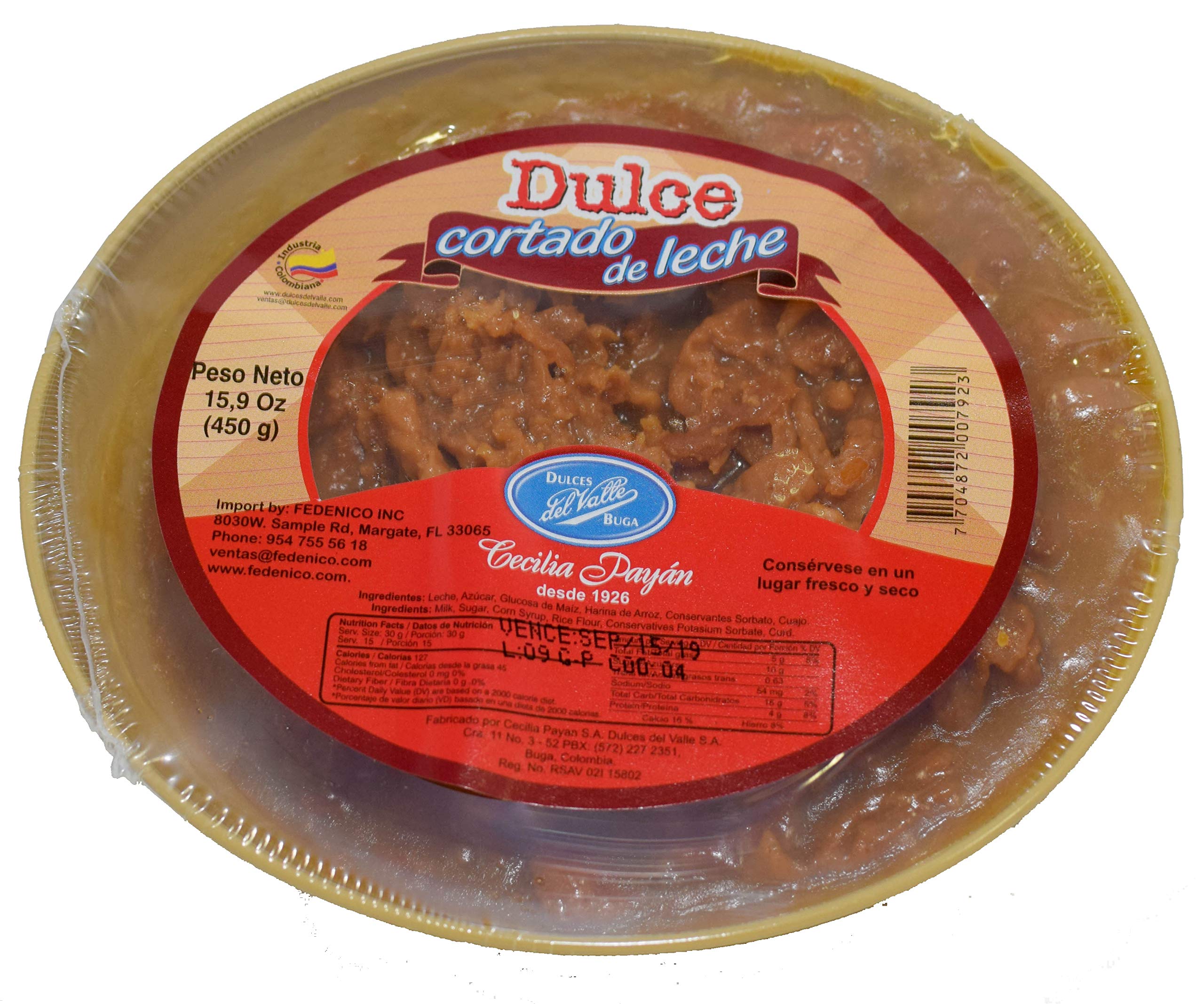 Dulce de Leche Cortado - Authentic Caramel Milk Curd (15.9 oz / 450g) - Perfect for Desserts, Baking & Latin American Cuisine