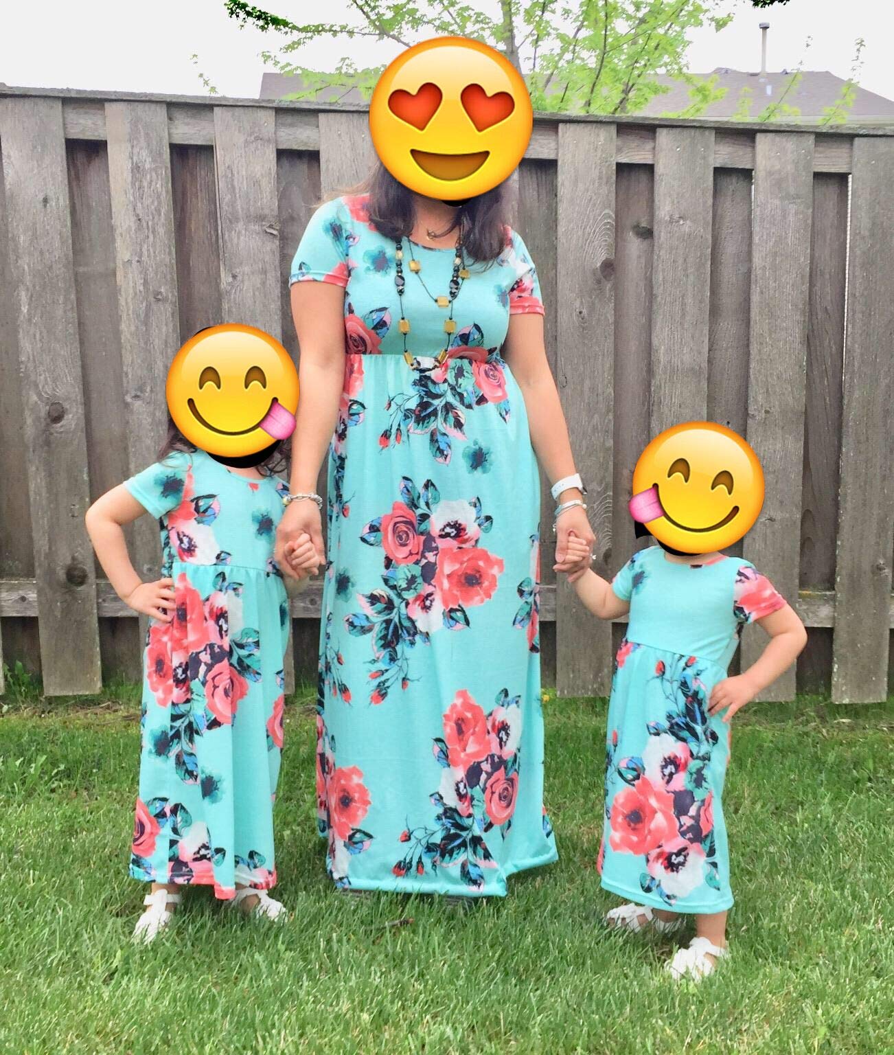 Mommy and Me Maxi Dresses - Bohemian Floral Printed Matching Outfits for Mother and Daughter | Perfect for Family Photos, Vacations & Special Occasions