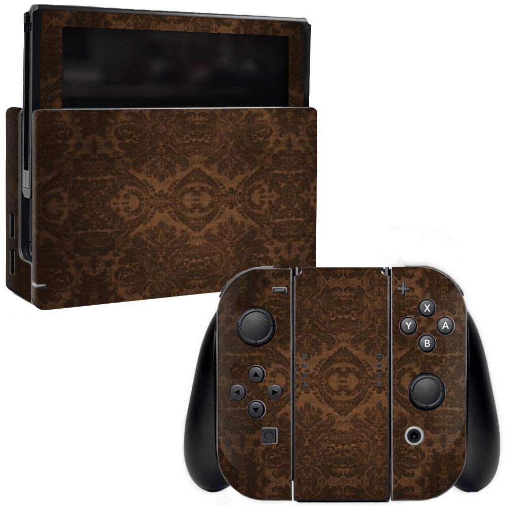MightySkins Vinyl Decal Wrap Cover for Nintendo Switch - Brown Linen Texture | Protective & Durable Skin | Easy to Apply & Remove | Made in USA | Perfect for Gaming, Travel & Customization