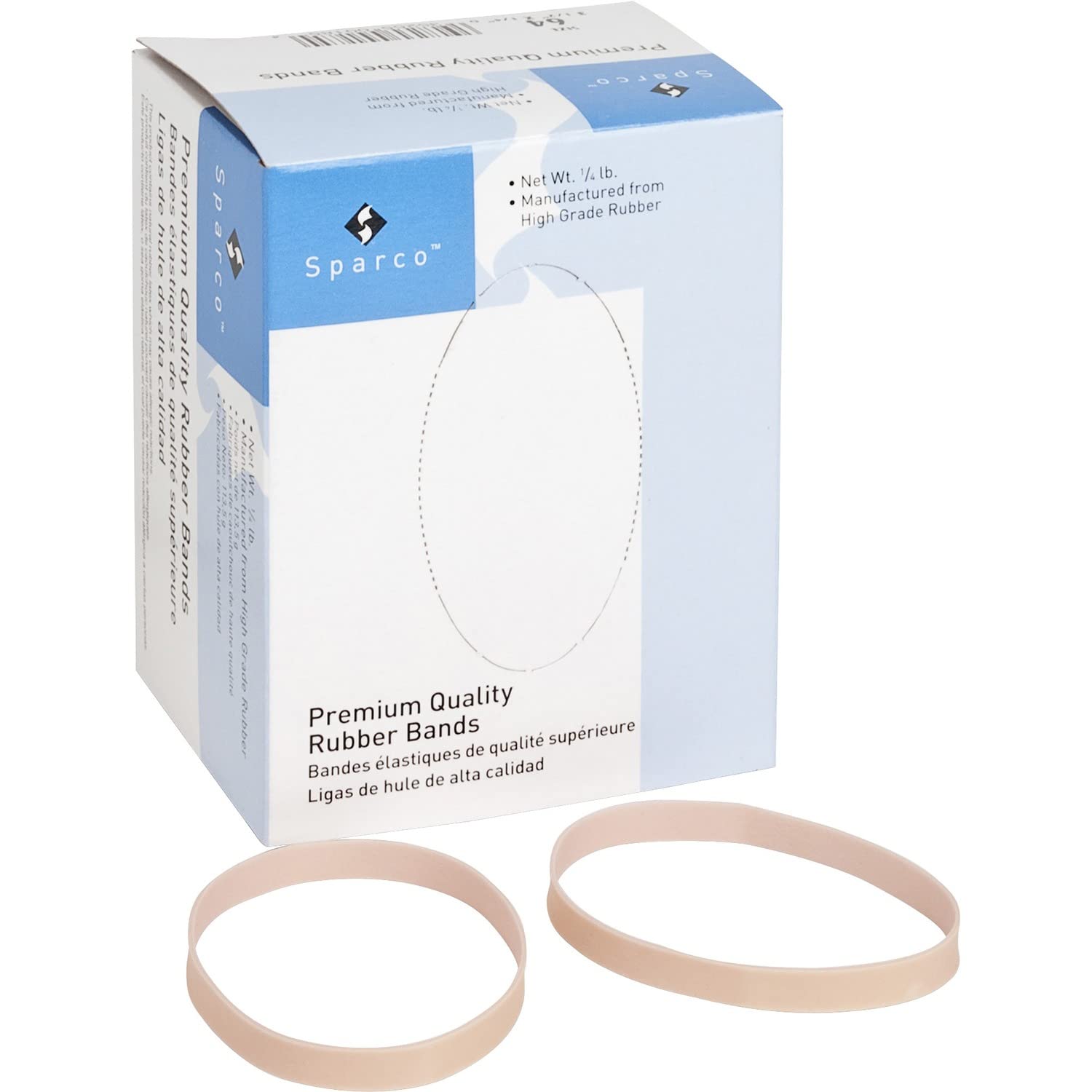 Premium #64 Rubber Bands for Office, School & Home - Heavy Duty Natural Rubber Bands for Mailing, Bundling & Organizing - Business Source Commercial Grade Elastic Bands (1 lb Pack)