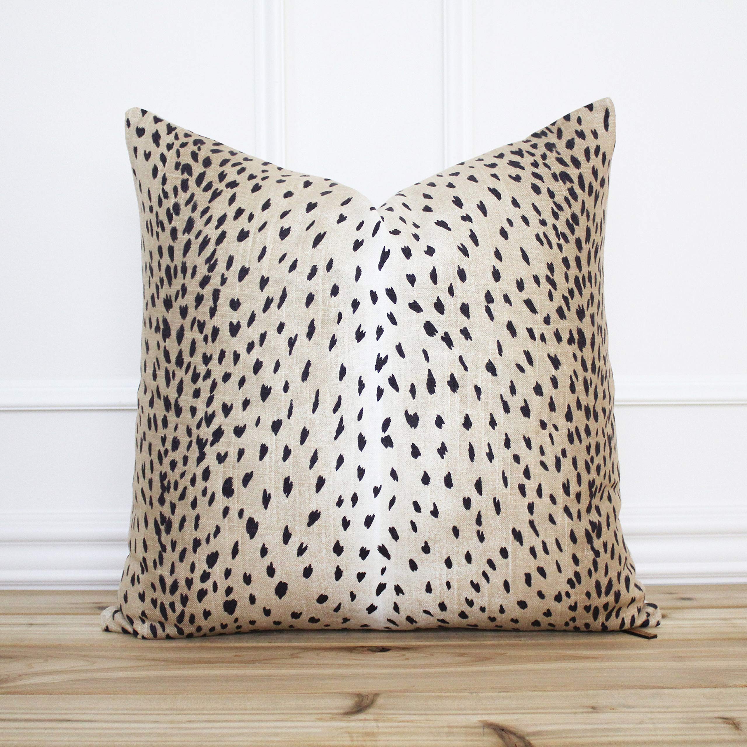 Antelope Print Black Linen Pillow Cover - Farmhouse Decor Throw Pillow Case for Sofa, Couch, Living Room & Bedroom | Home Decorative Designer Pillow Covers for Cozy & Stylish Interior
