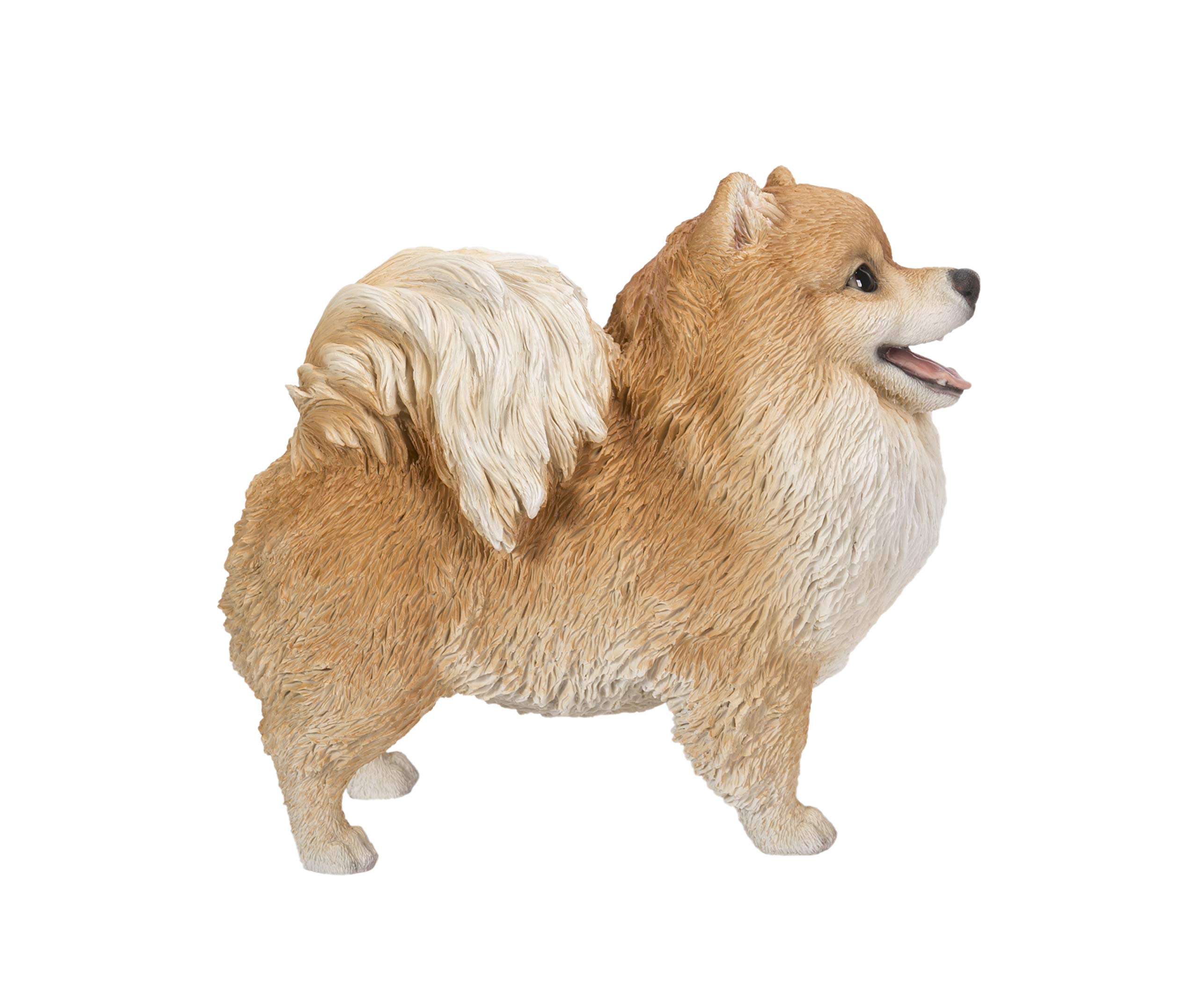 Hi-Line Gift Ltd. Medium Standing Pomeranian Stuffed Animal - Soft Brown Plush Toy for Kids, Home Decor, and Gift Giving | Perfect for Nursery, Bedroom, and Collectors