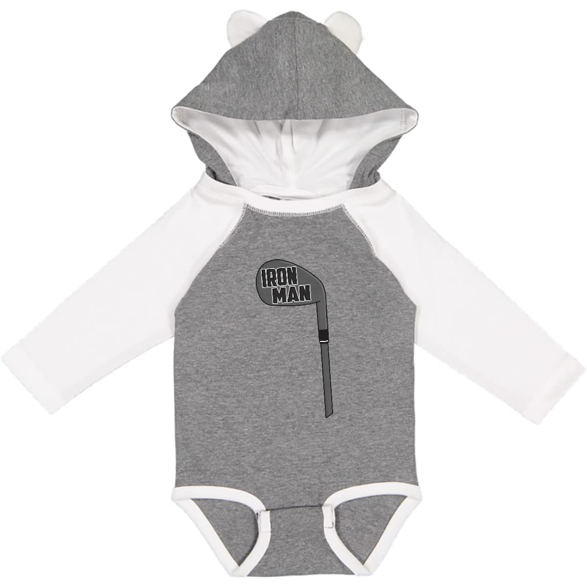 Inktastic Iron Man Long Sleeve Baby Bodysuit - Superhero Costume for Infants, Toddler Marvel Fan Outfit for Birthday Party & Comic Con Events