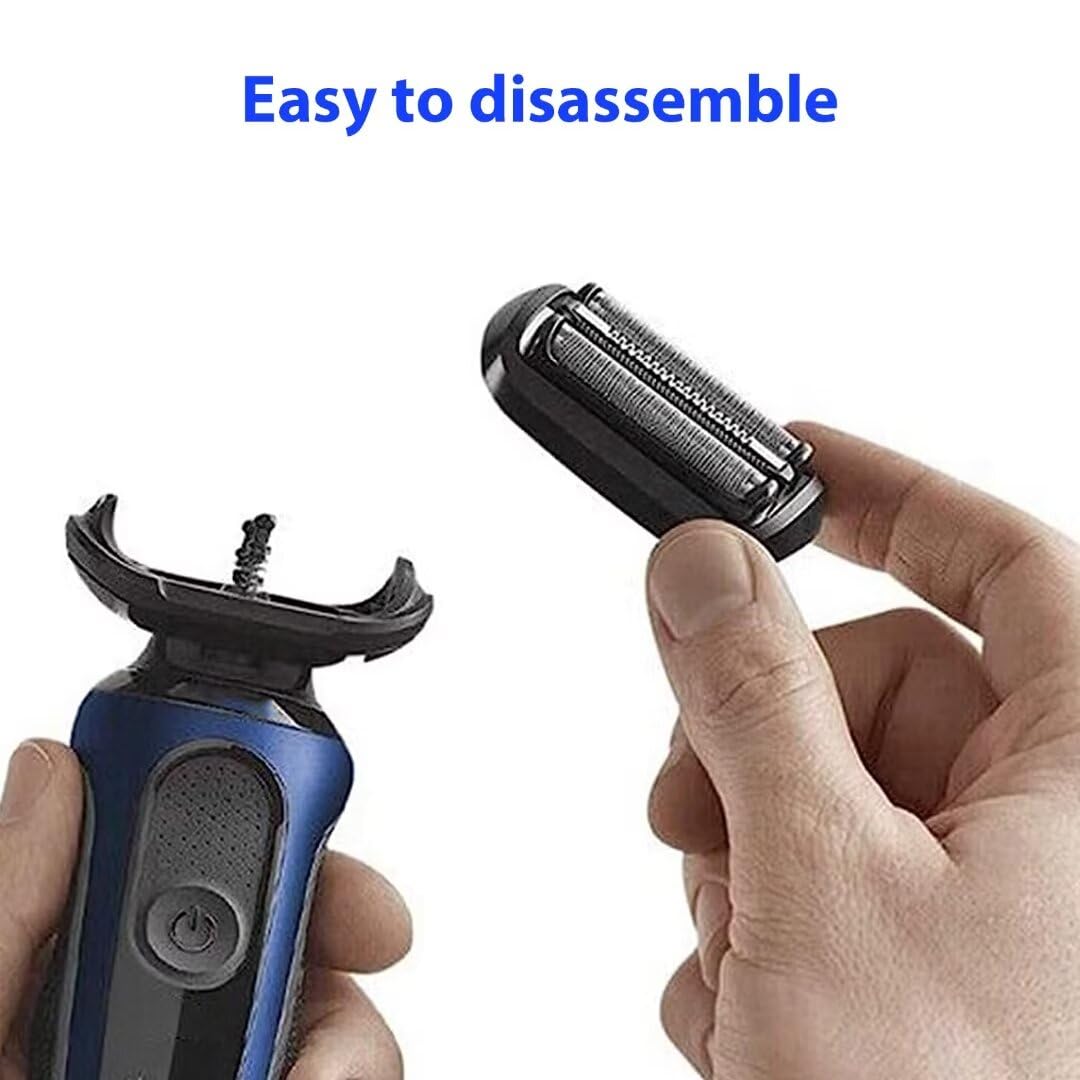 Upgraded 53B 6020s, 6040cs, 6075cc, 6072cc, 6090cc Replacement Shaver Heads for Braun Series 5 & 6 Electric Shavers - Compatible with All Generations - Perfect for Travel, Home, and Daily Grooming