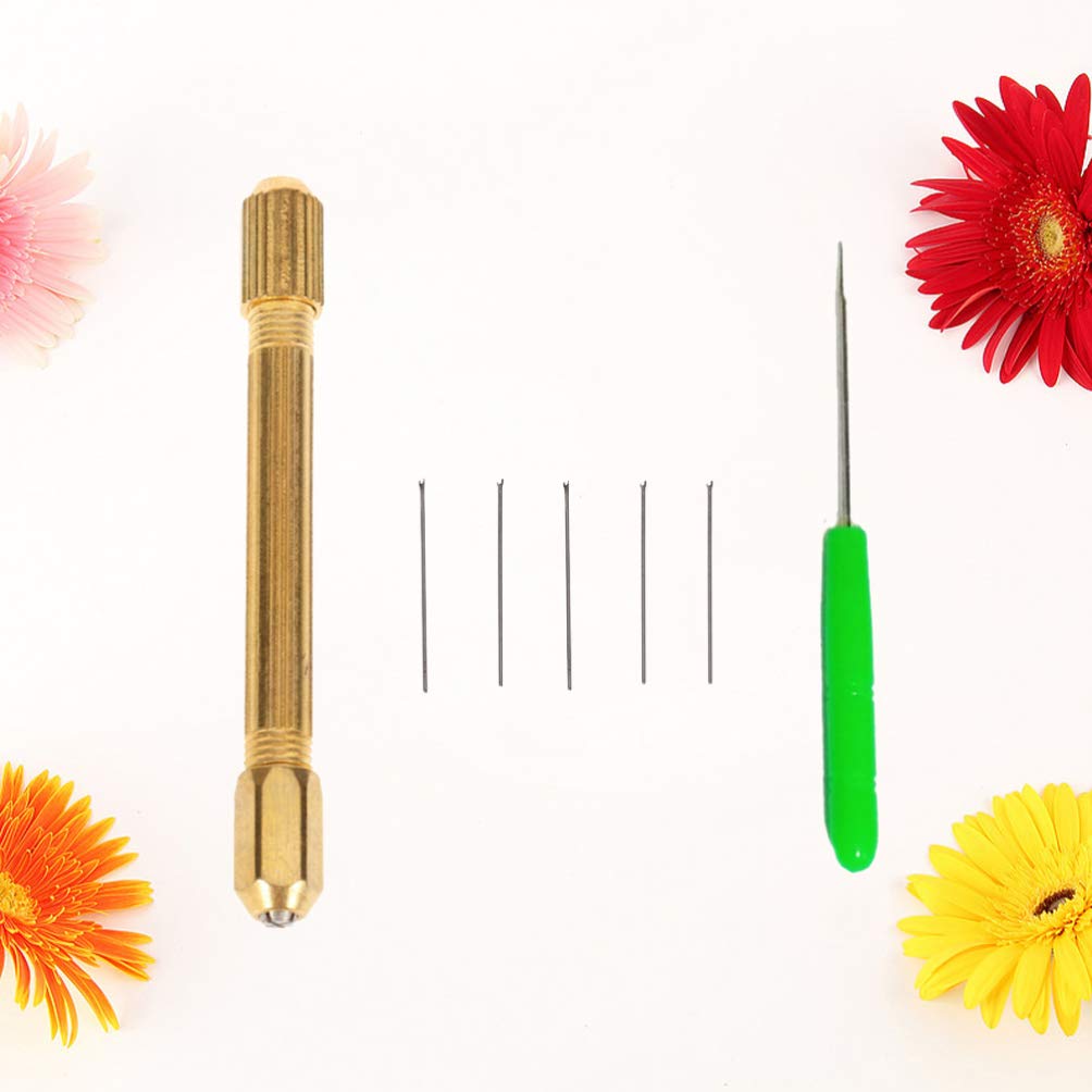 7-Piece Knitting Needles Set - Hotfix Tool for DIY Crochet, Wig Making, Doll Rerooting & Repair - Includes Crochet Hooks, Braid Gas Needle & Lanyard Charger - Perfect for Crafting, Hair Styling & Doll Restoration Projects