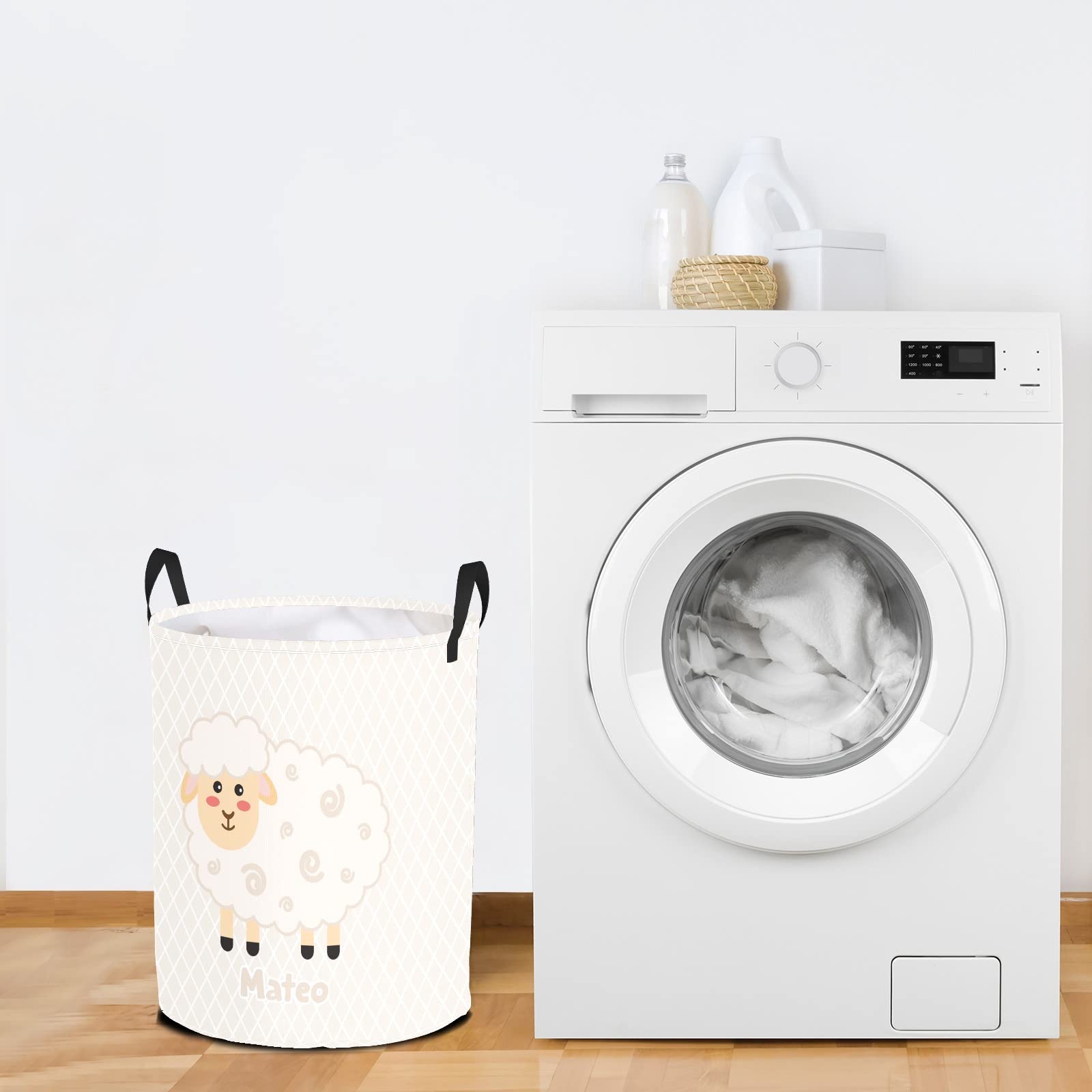 Collapsible Sheep Laundry Basket for Kids Room & Nursery Decor
