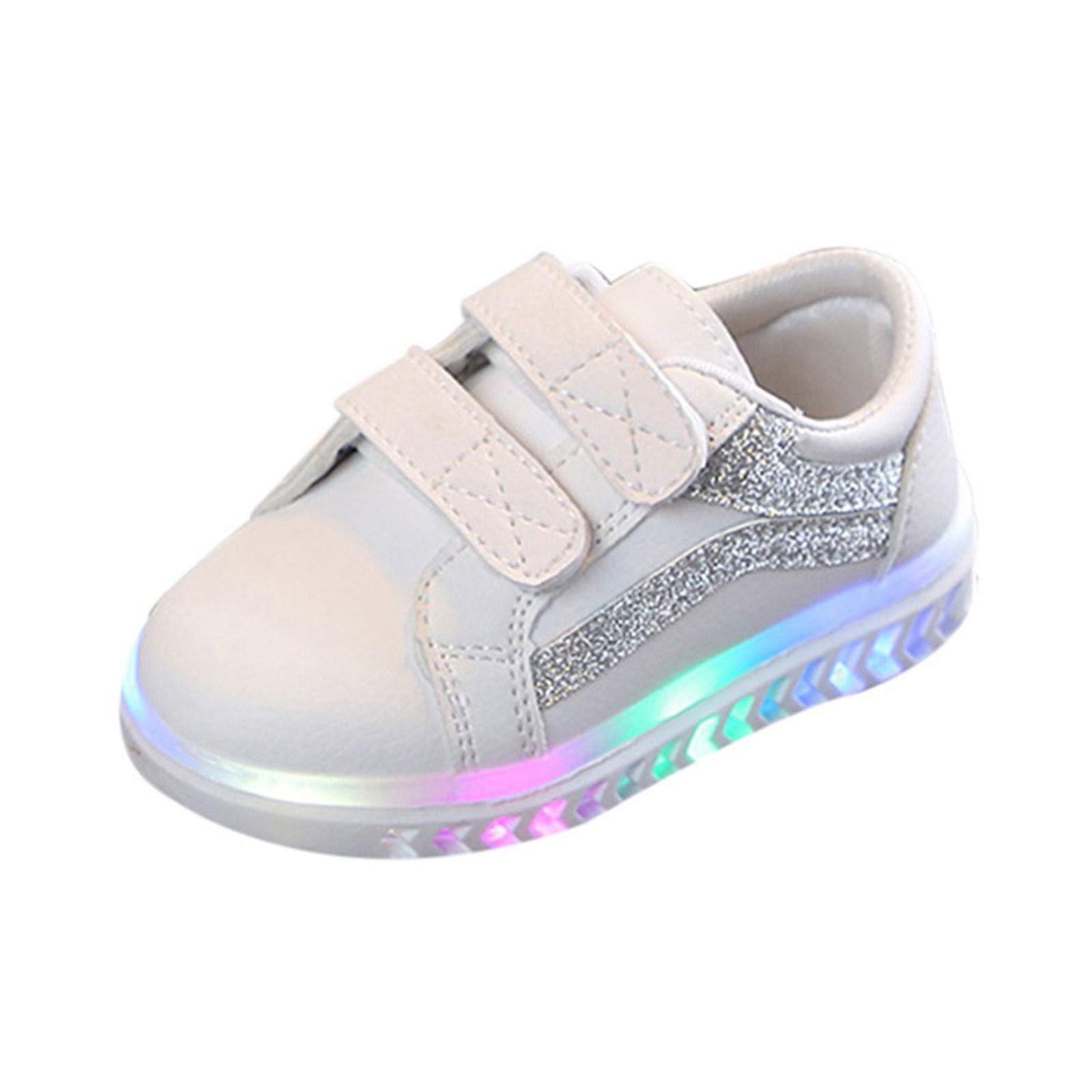LED Light Up Breathable Running Sneakers for Toddler Girls - Non-Slip Sport Shoes for Kids with Flashing Lights | Perfect for Jogging, Playground & Nighttime Outdoor Activities