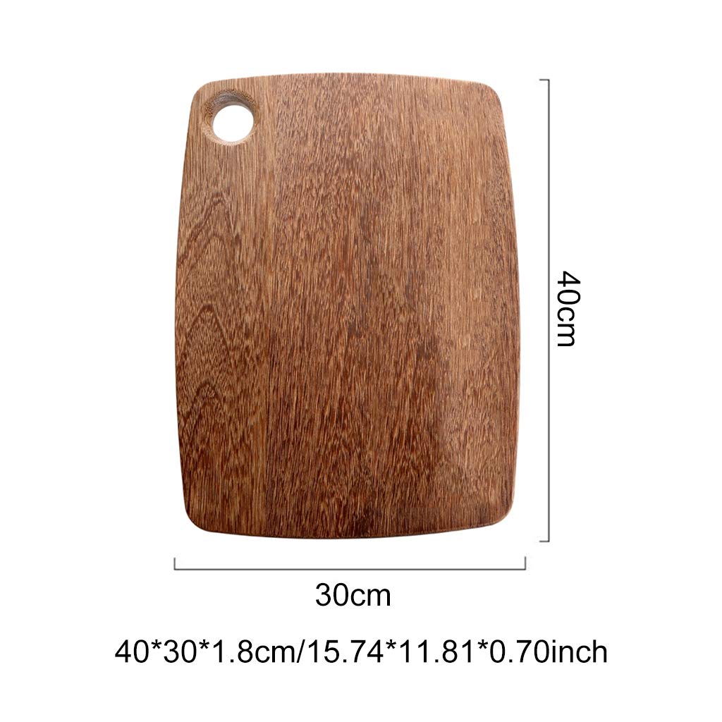 Premium Solid Wood Chopping Board - Natural Light Aroma, Heavy Duty Kitchen Cutting Board for Meat, Fruits, Vegetables & Bread | Includes Hanging Hole, Easy to Clean | 2 Size Options | Perfect for Home Kitchens, Restaurants & BBQ Parties