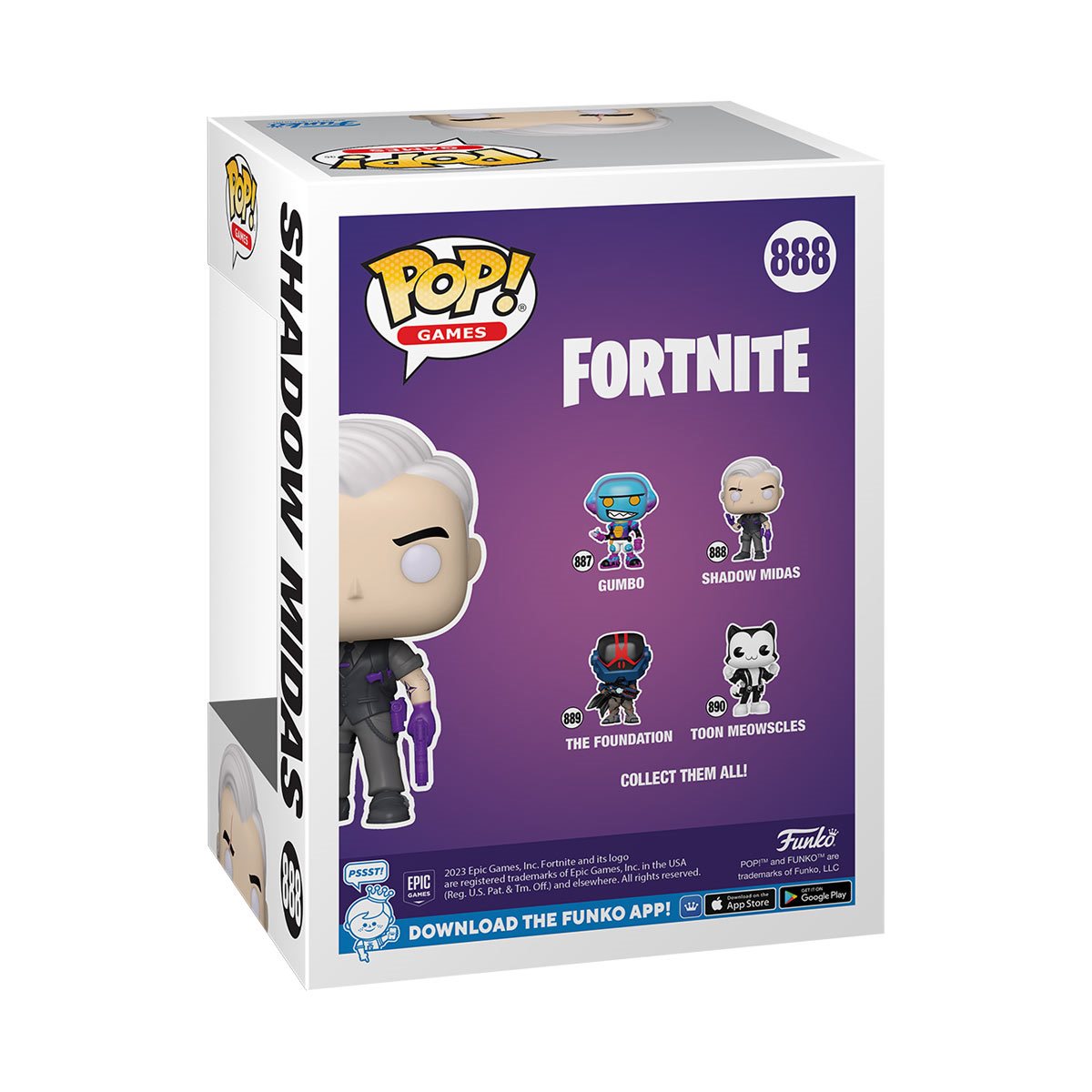 Fortnite Shadow Midas Funko Pop! Vinyl Figure #888 - Exclusive Collectible for Gamers & Fans | Perfect for Display, Gifts, and Gaming Room Decor