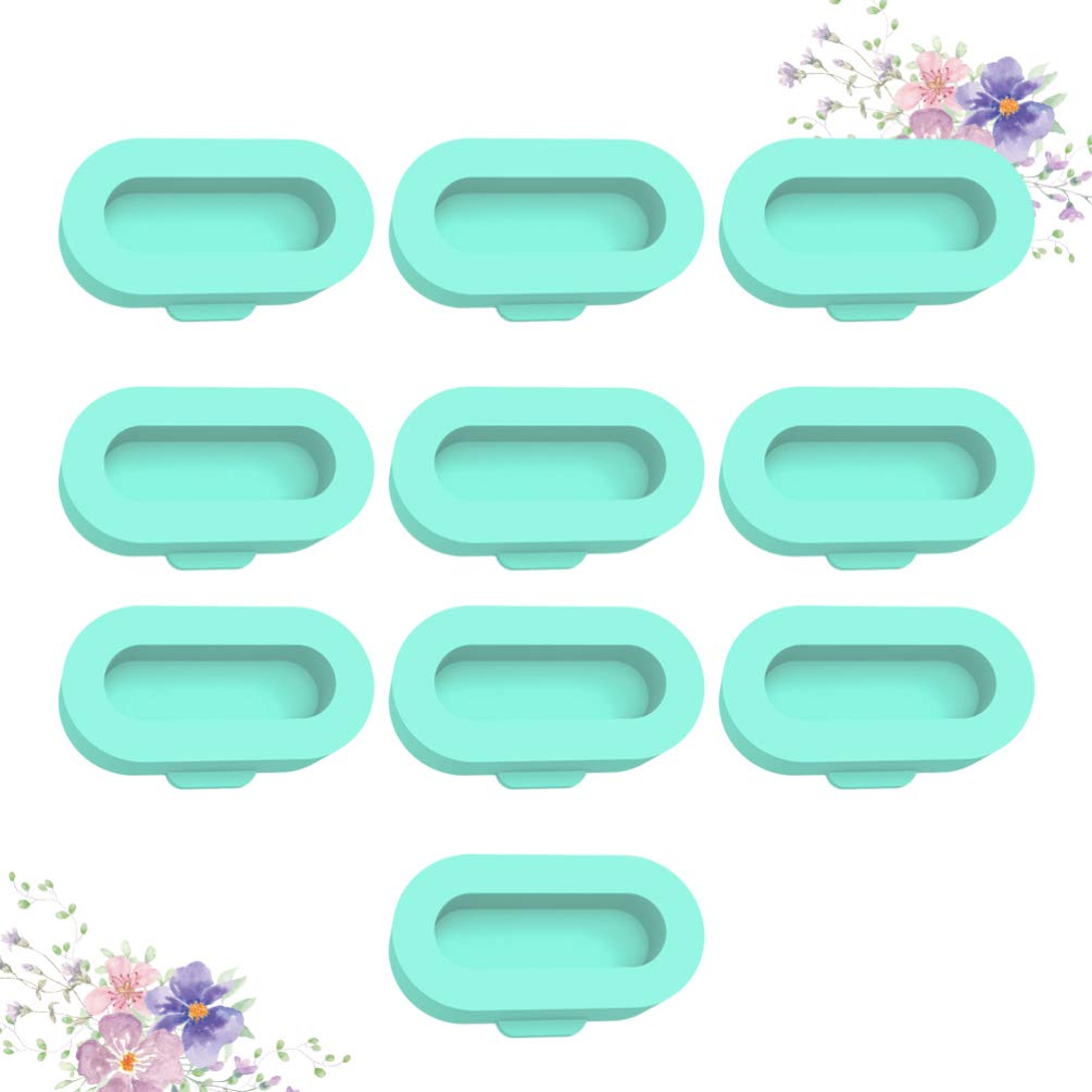 10-Pack Green Silicone USB Port Protectors - Dustproof Charger Plug Covers for iPhone, Android & Electronics - Perfect for Travel, Home & Office Use