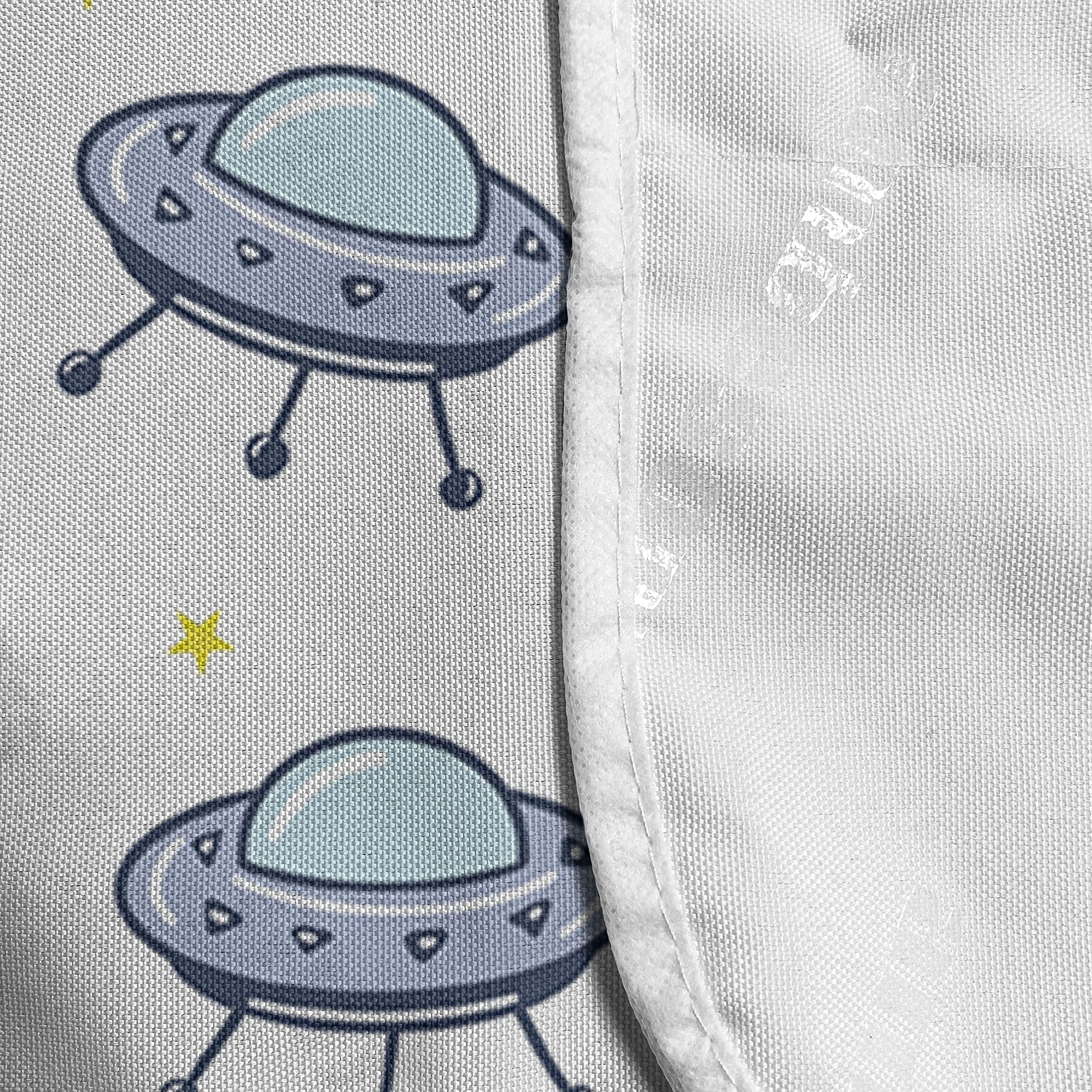 Ambesonne Spaceship Microwave Oven Cover - Waterproof Kitchen Organizer with Pockets, 36