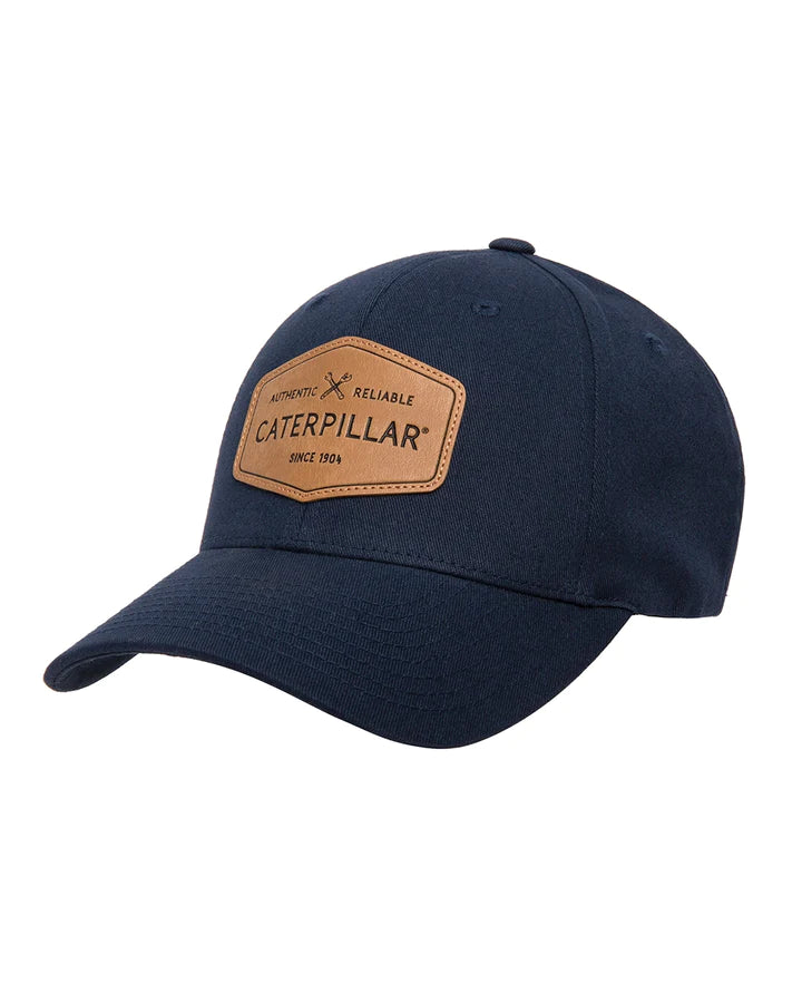 Authentic Caterpillar Fitted Cap - Navy Blue Adjustable Trucker Hat for Men - Perfect for Construction Work, Outdoor Activities & Casual Wear