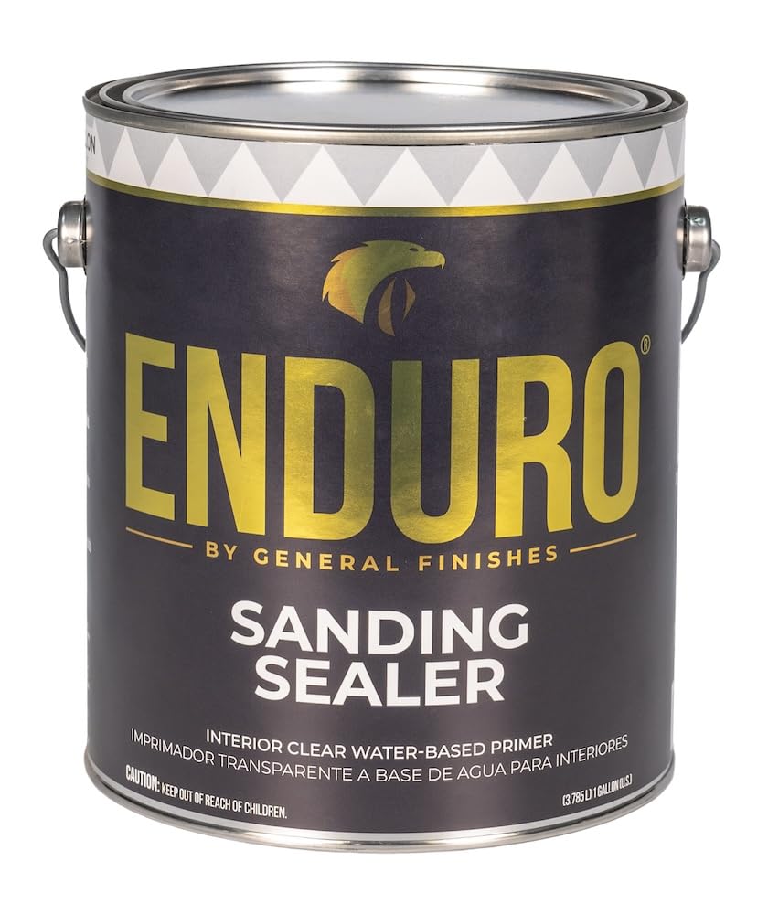 General Finishes Enduro Water Based Sanding Sealer - 1 Gallon for Woodworking & DIY Projects | Fast-Drying, Non-Toxic Wood Finish for Furniture, Cabinets & Floors