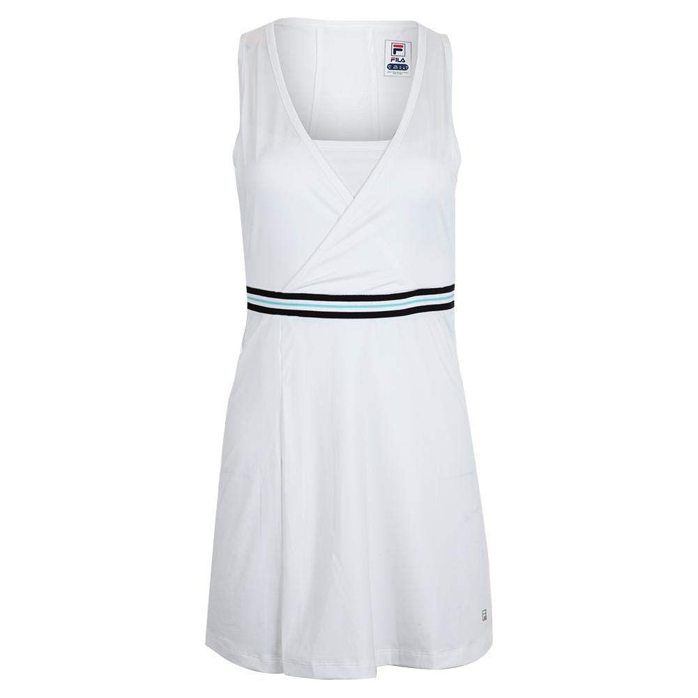 Fila Women's Love Game Tennis Dress - Large, White | Breathable & Stylish Tennis Outfit for Women | Perfect for Matches, Training & Casual Wear