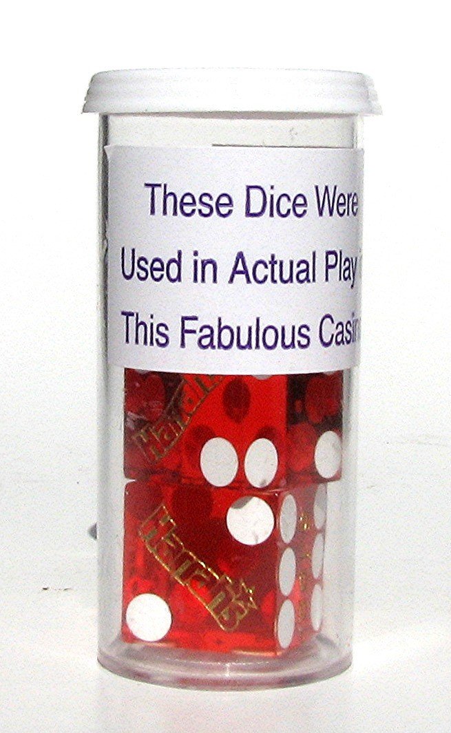19mm Professional Craps Dice Pair with Matching Serial Numbers - Authentic Las Vegas Casino Quality (Harrah's Red Polished) for Casino Games, Home Practice, and Tabletop Gaming