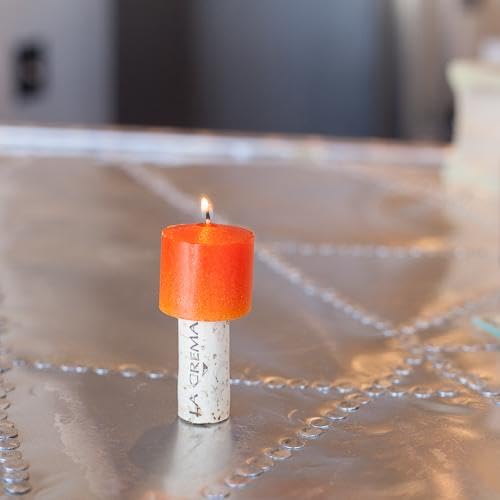 144 Orange Citrus Scented Votive Candles with 144 Clear Glass Holders - Bulk Set for Wedding, Spa, Restaurant & Home Decor Aromatherapy