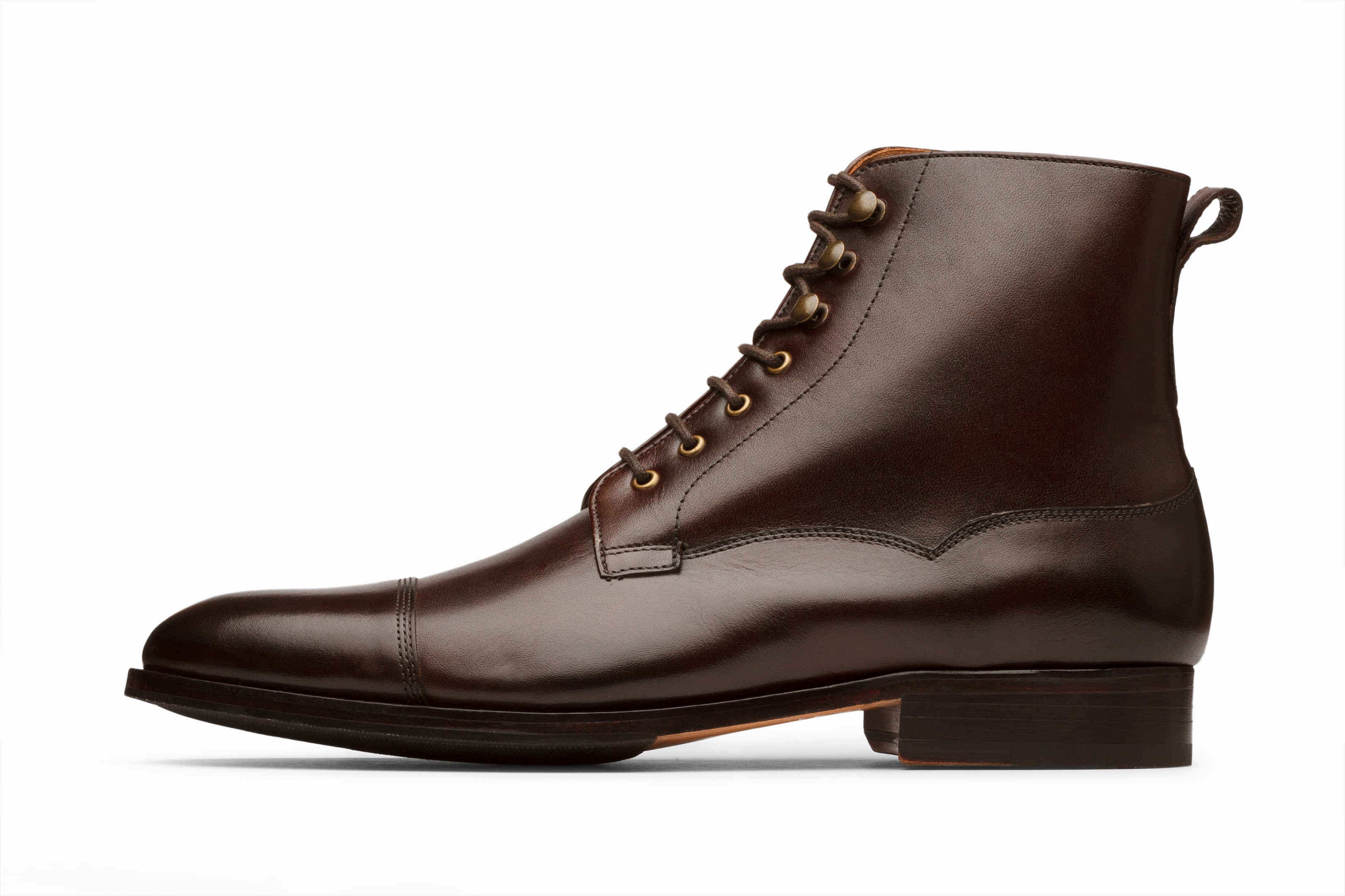 Men's Dark Brown Derby Boots - Classic Leather Dress Shoes for Business & Casual Wear | Perfect for Office, Weddings & Outdoor Events