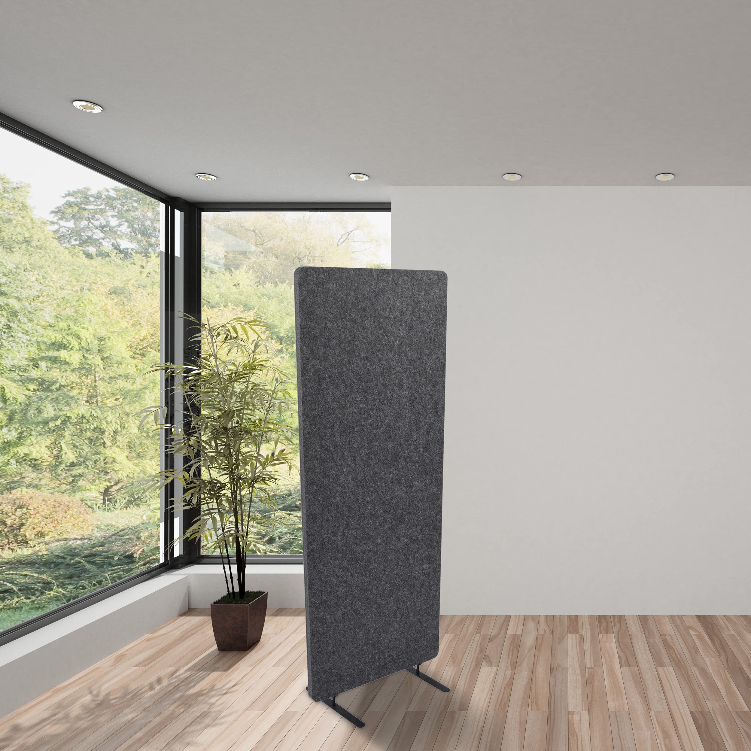 ReFocus Raw Freestanding Acoustic Desk Divider Privacy Panel - 23.6