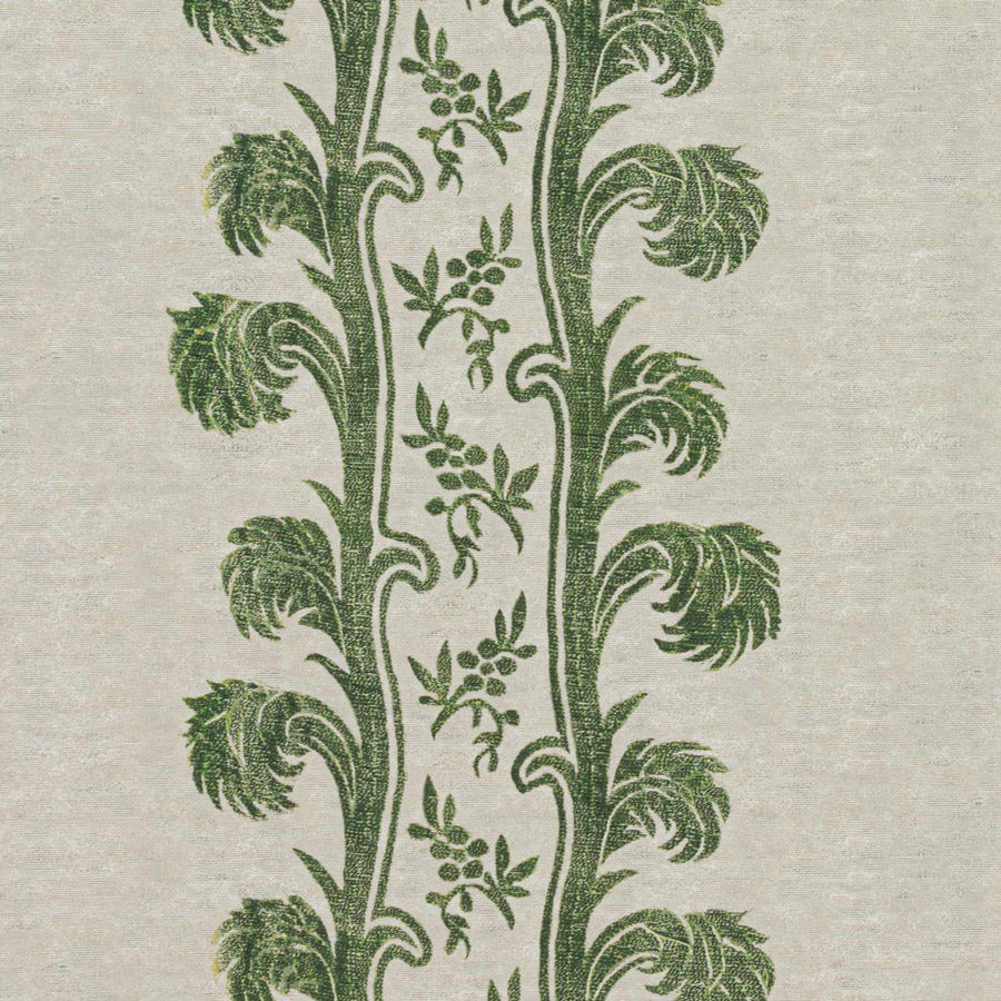 Plume Stripe Wallpaper Samples - Forest Green Peel & Stick Removable Wallpaper for Bedroom, Living Room, Nursery | Eco-Friendly Home Decor