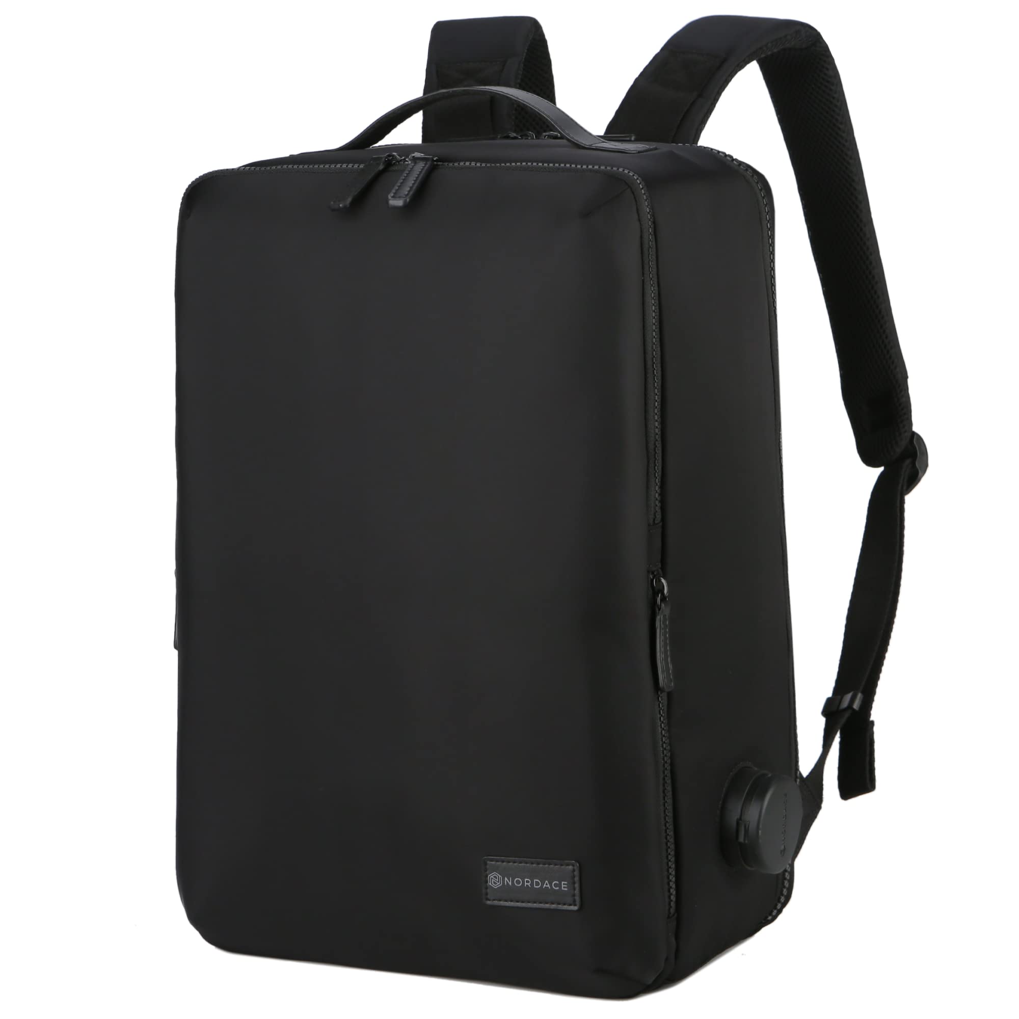 Nordace Laval Smart Business Travel Backpack with USB Charging Port - Water Resistant Laptop Backpack for Work, Office, Meetings & Daily Commute - Fits 15.6 Inch Laptop (Black) - Perfect for Business Travelers, Professionals & Students