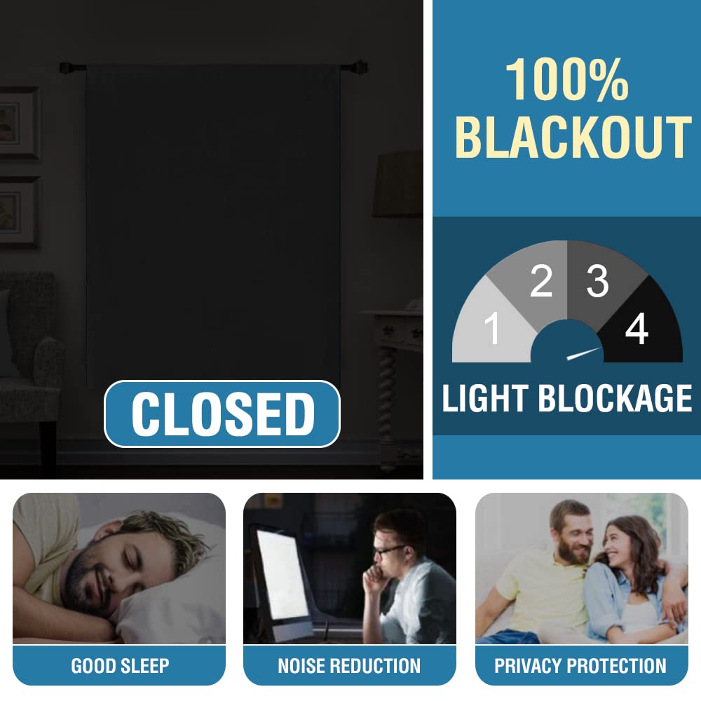 H.VERSAILTEX 100% Blackout Thermal Insulated Curtains - 42