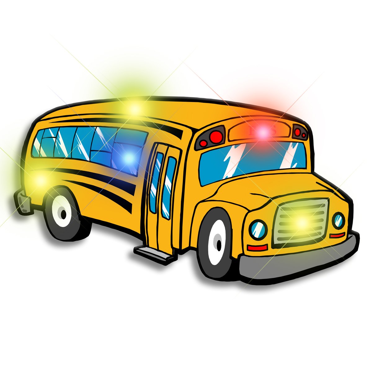 LED Light Up School Bus Flashing Blinking Lapel Pins - 25 Pack - Perfect for Teachers, Students & Back to School Events - Great for Classroom Rewards, Gifts & School Spirit Accessories