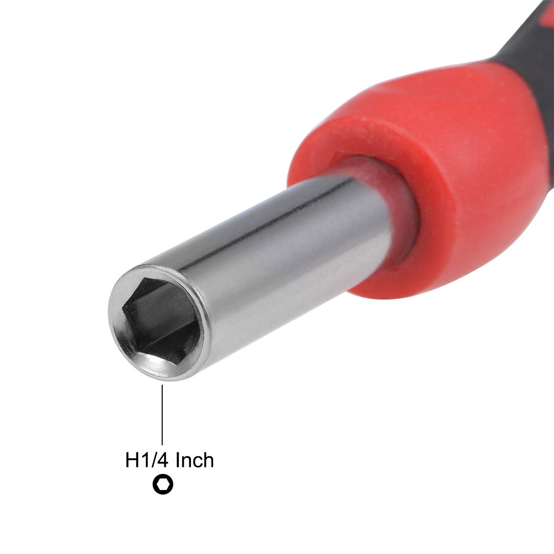 uxcell 1/4 Inch Drive Magnetic Screwdriver Handle - Non-Slip Wrench Grip, 4.8 Inch Length - Perfect for DIY Projects, Home Repairs & Automotive Maintenance