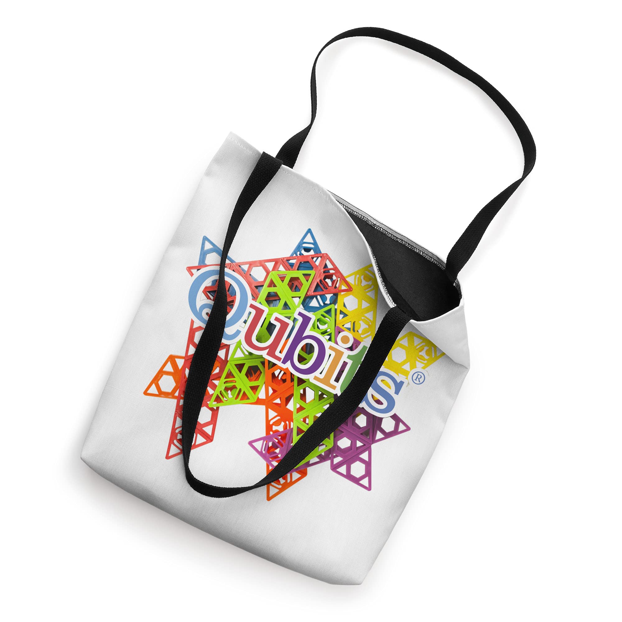 Qubits Toy Tote Bag - Reusable Shopping Bag for Kids, STEM Educational Toys Storage, Perfect for School, Travel & Playdates - Durable & Washable Cotton Carry All