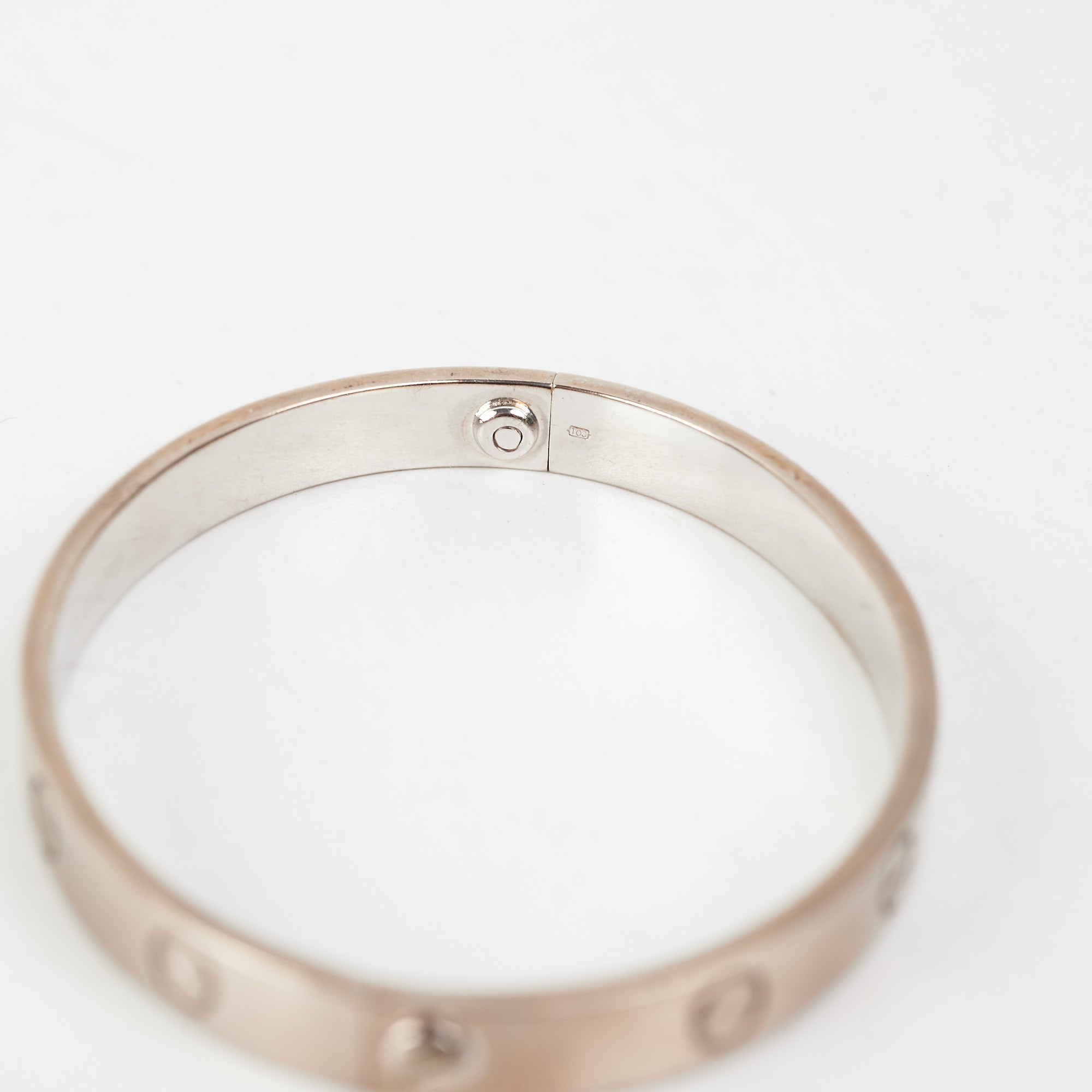 Cartier Love Bracelet in 18K White Gold - Size 17 (Old Screw System) | Luxury Jewelry for Women, Anniversary Gift, Wedding Band, Special Occasion Accessory