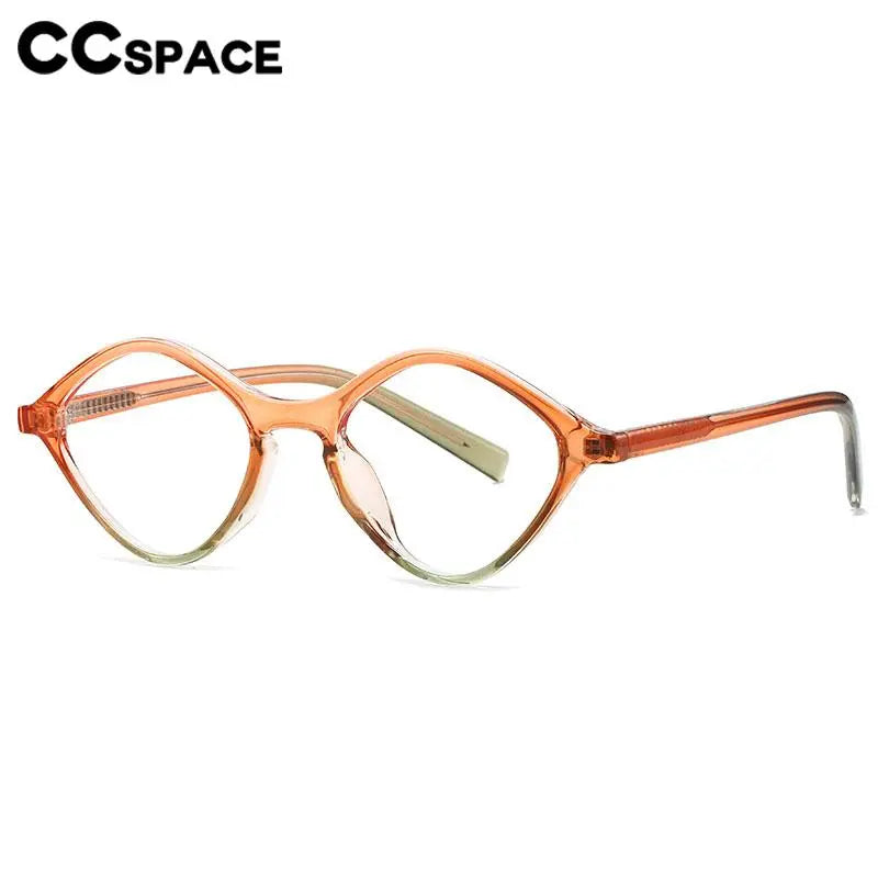 CCspace Women's Full Rim Oval TR90 Titanium Eyeglasses Frame - Lightweight & Durable for Work, Reading & Fashion (Model 56846)