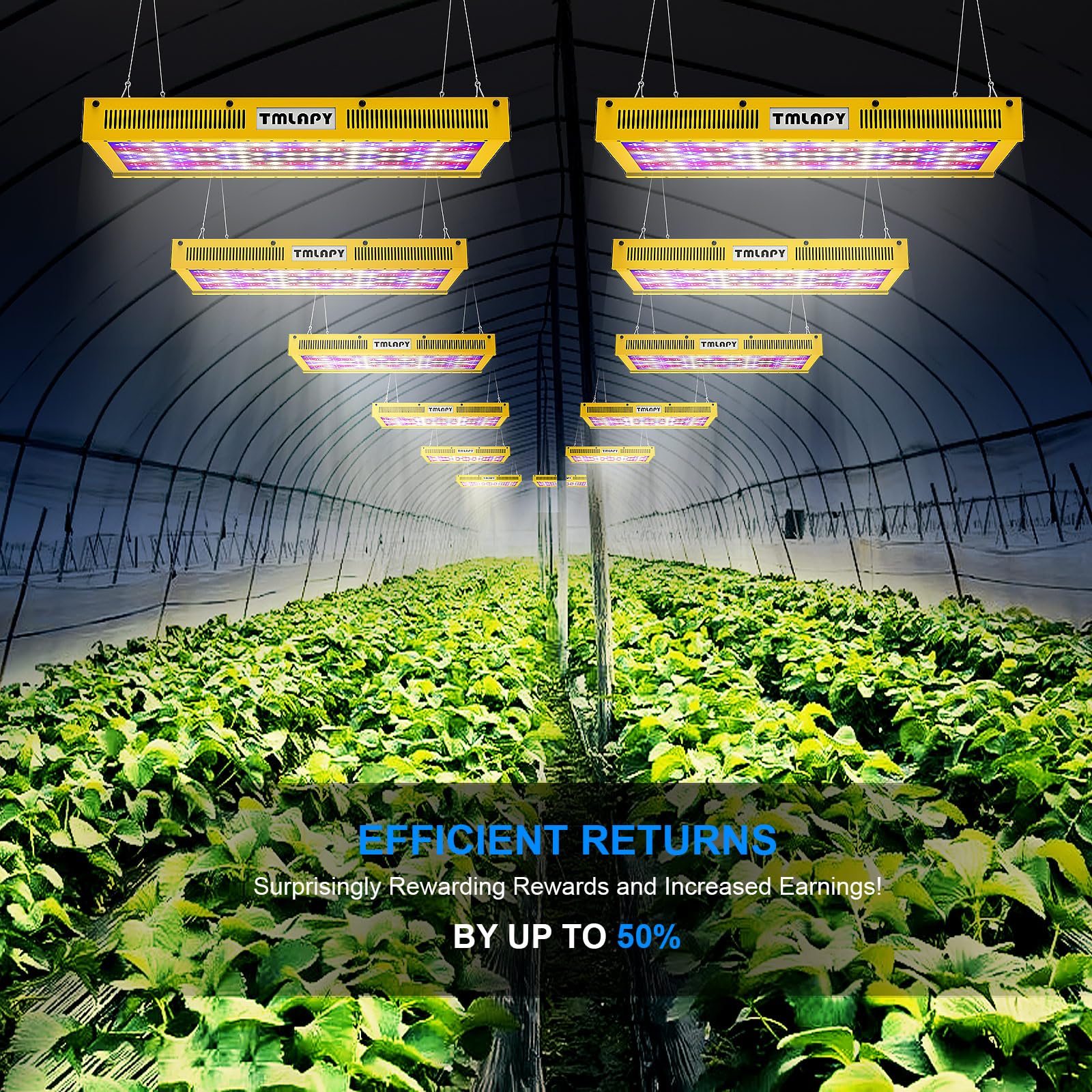**270W Full Spectrum LED Grow Light for Indoor Plants - Daisy Chain Plant Growing Lamp for Seedlings, Veggies & Flowers - Perfect for 2x4 Grow Tents & Greenhouses**