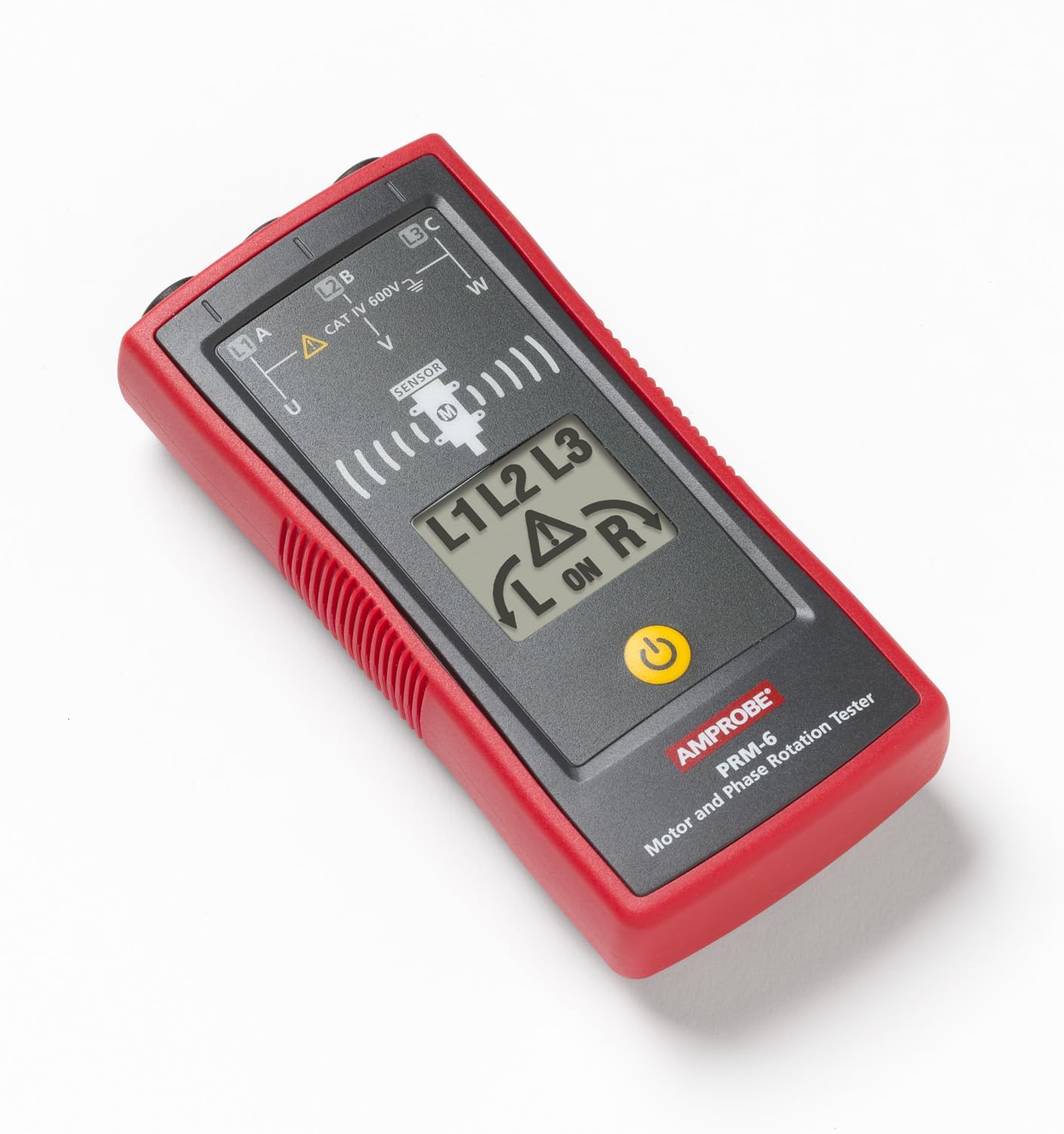 Amprobe PRM-6 Phase Rotation Tester - 3-Phase Motor Rotation Detector for HVAC, Industrial Equipment & Electrical Maintenance | Professional Electrician Tool