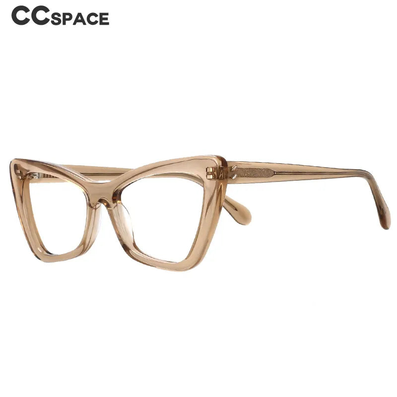 CCspace Women's Full Rim Cat Eye Acetate Reading Glasses for Hyperopia - Stylish & Lightweight Eyewear for Work, Reading, and Daily Use