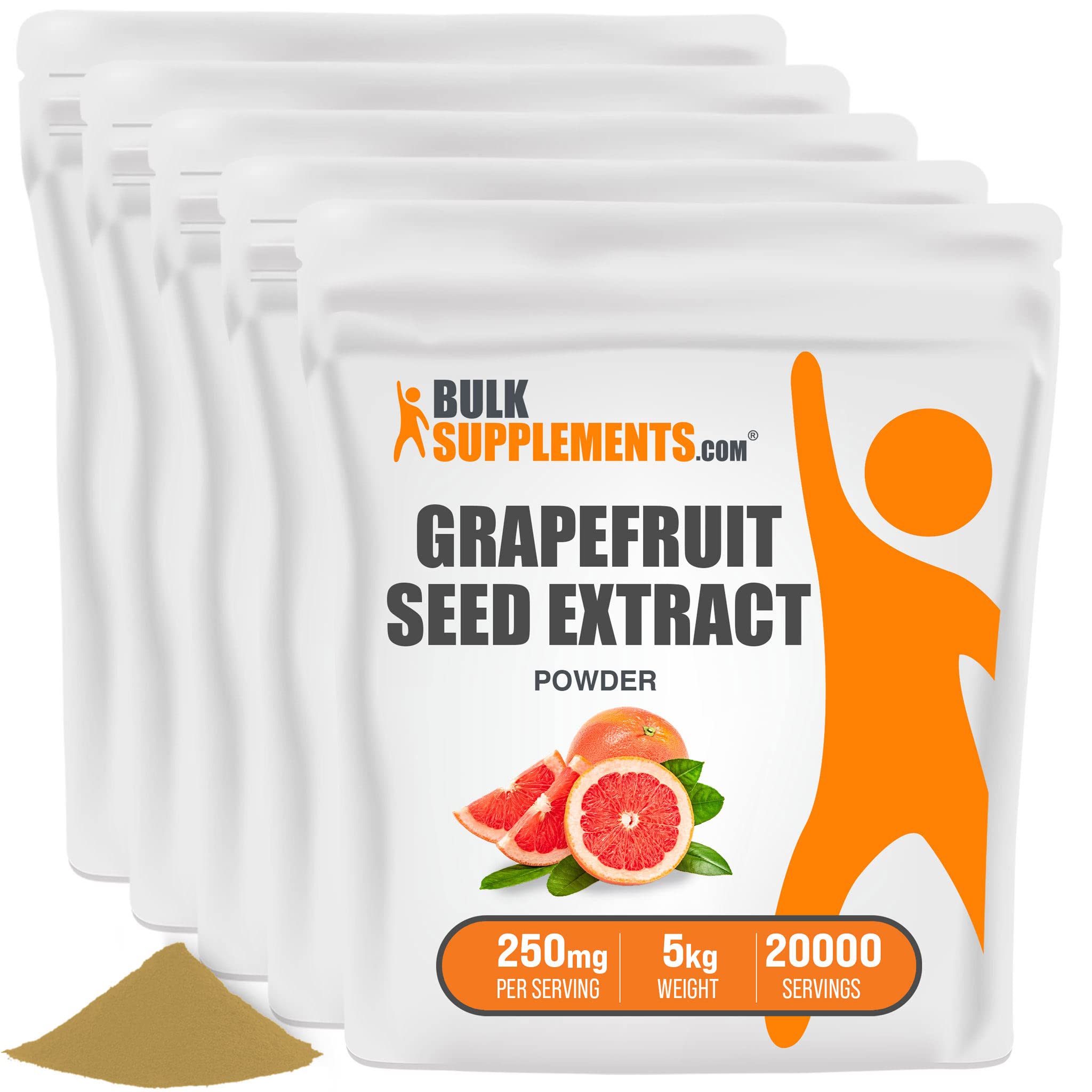 BulkSupplements.com Grapefruit Seed Extract Powder 5kg (11 lbs) - Natural Antioxidant Supplement, Gluten Free, 250mg per Serving - Supports Immune Health & Digestion - Ideal for Smoothies, Teas, and Wellness Routines