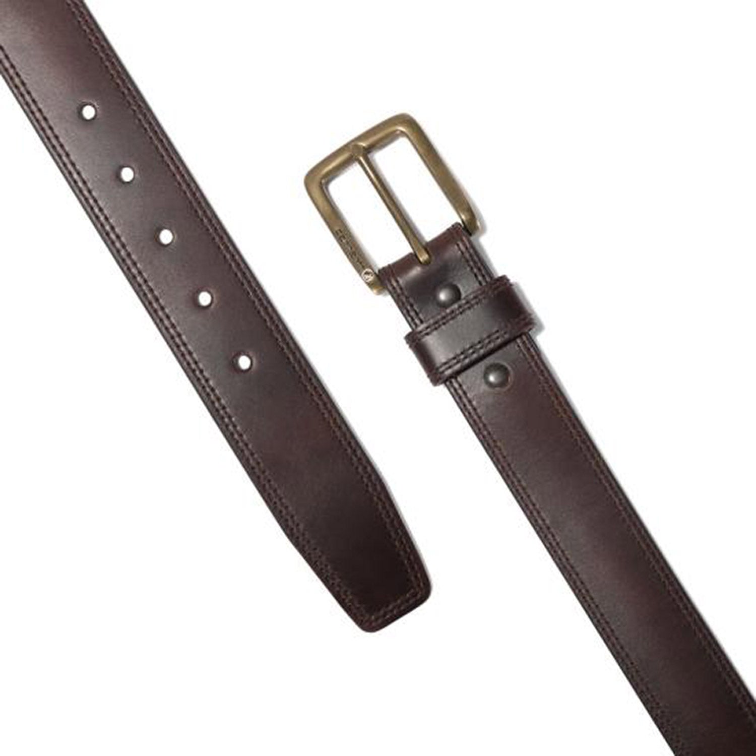 Carhartt Men's Hamilton Work Belt - Durable Leather Belt for Men with Solid Brass Buckle - Perfect for Construction, Outdoor Work & Casual Wear