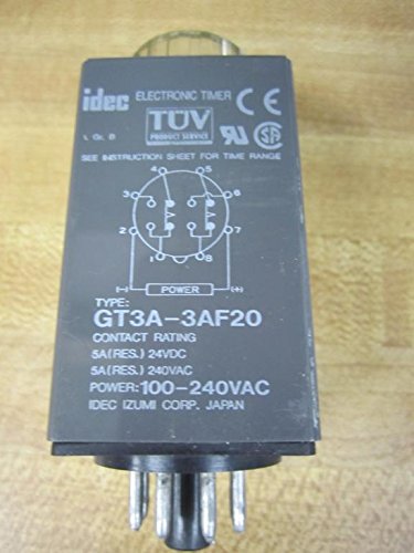 IDEC GT3A-3AF20 Electromechanical General Purpose Timer Relay - Industrial Automation, HVAC Systems & Equipment Control