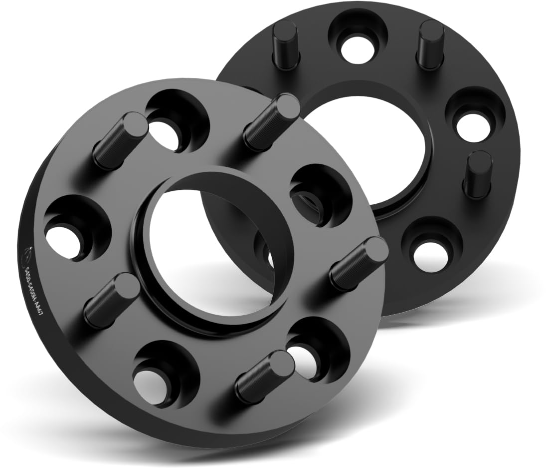 2 Pcs Hub Centric Wheel Spacers 5x4.5 5x114.3mm 20mm Thick 12mm 1.5 M12x1.5 Thread Stud - Compatible with Hyundai, KIA, Mazda, Mitsubishi, Jeep Compass & Patriot - Perfect for Off-Roading, Custom Wheels & Enhanced Vehicle Stance